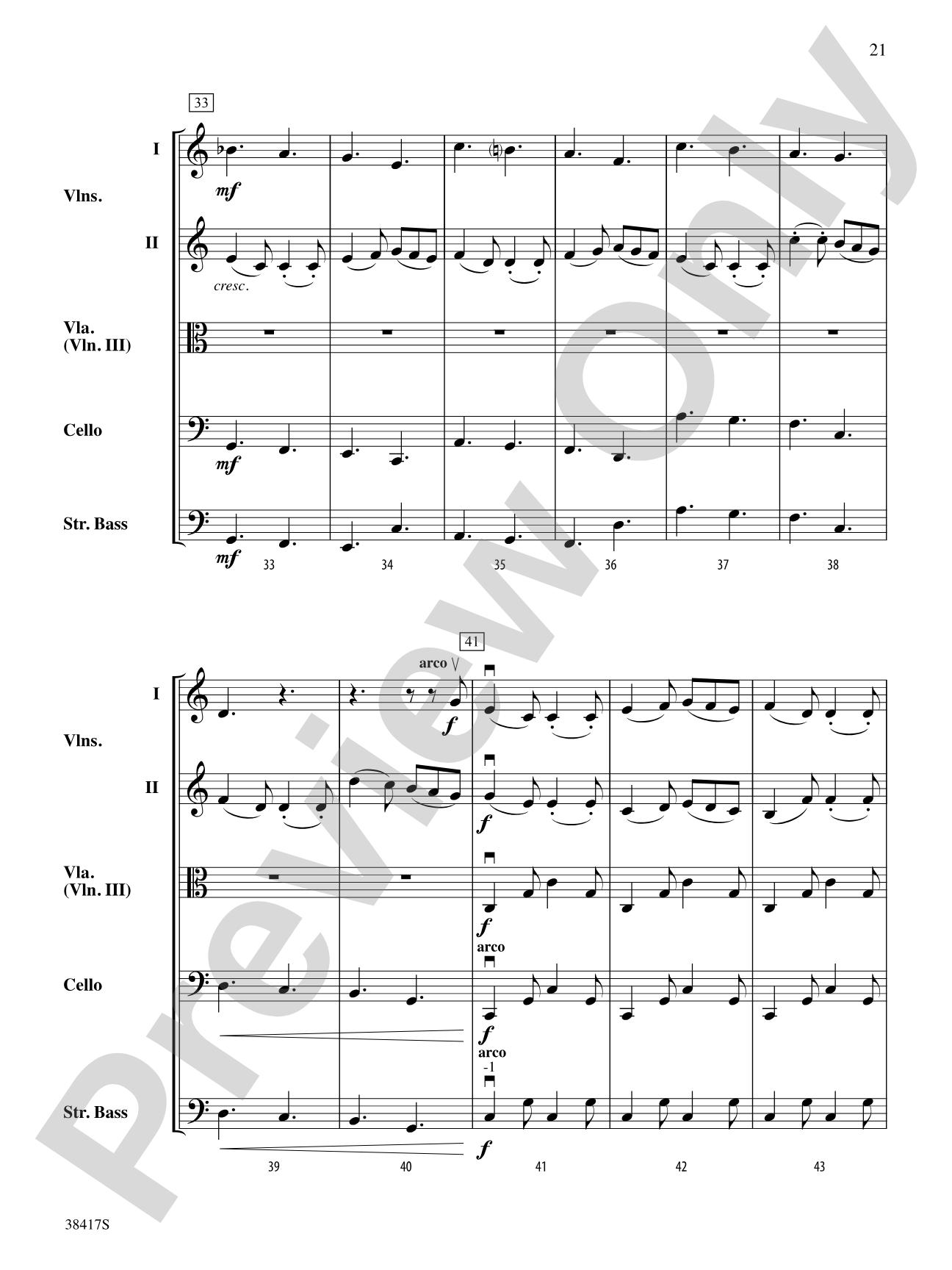 Themes from St. Paul's Suite: String Orchestra Conductor Score & Parts