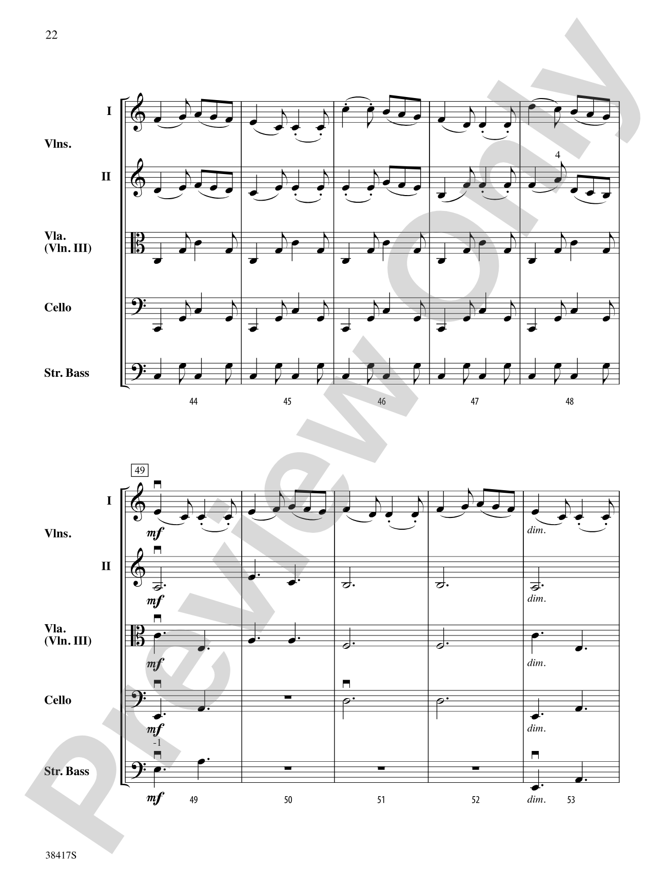 Themes from St. Paul's Suite: String Orchestra Conductor Score & Parts