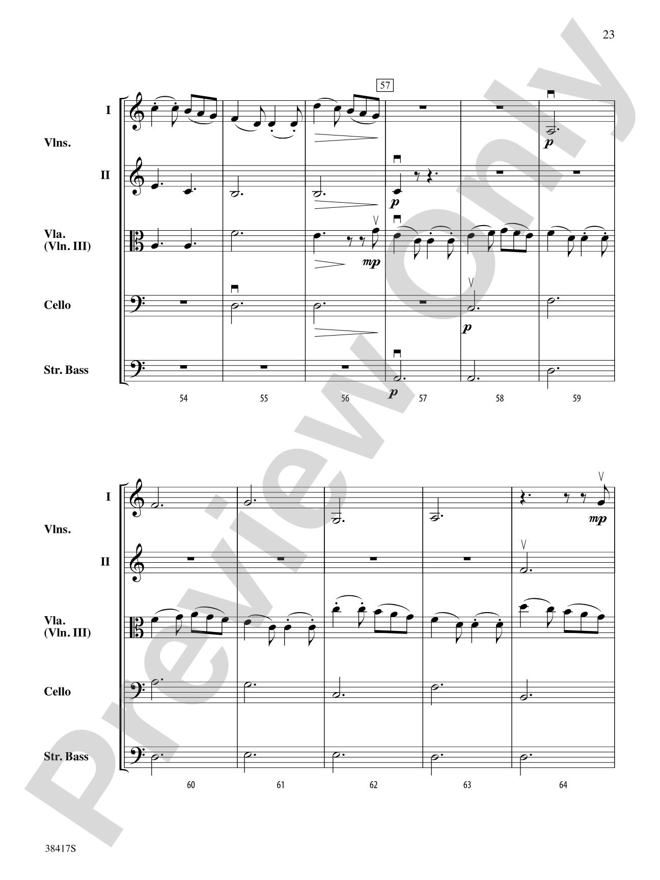 Themes from St. Paul's Suite: String Orchestra Conductor Score & Parts