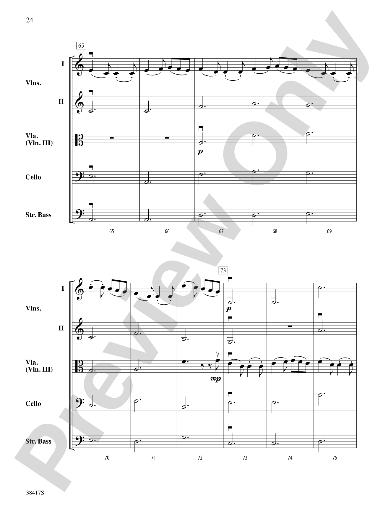 Themes from St. Paul's Suite: String Orchestra Conductor Score & Parts