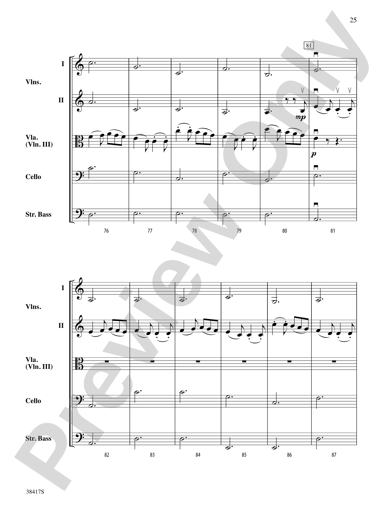 Themes from St. Paul's Suite: String Orchestra Conductor Score & Parts
