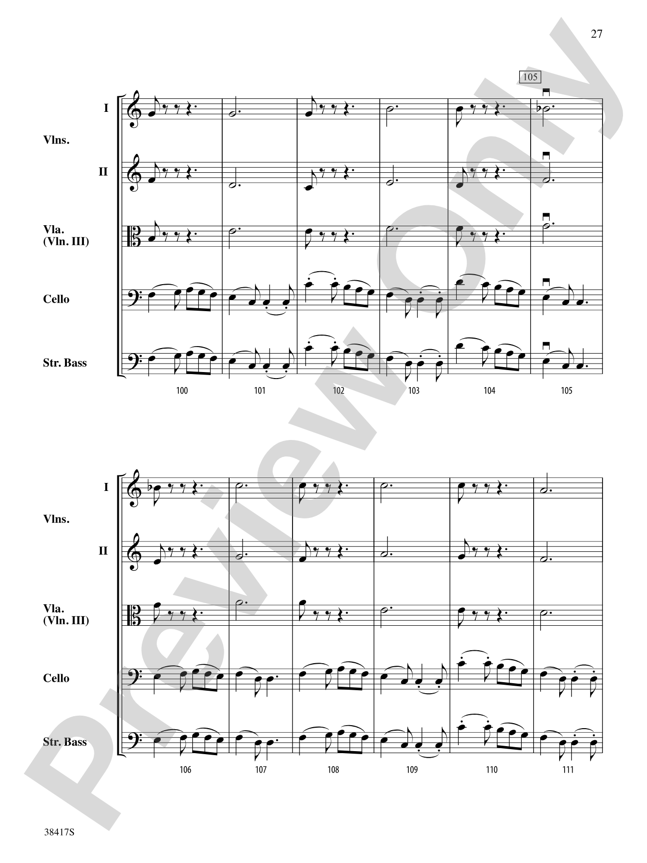 Themes from St. Paul's Suite: String Orchestra Conductor Score & Parts