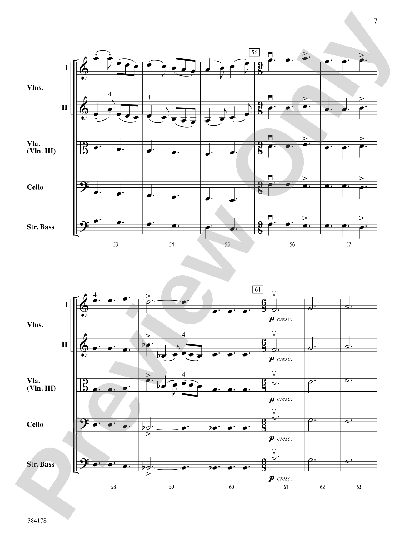 Themes from St. Paul's Suite: String Orchestra Conductor Score & Parts