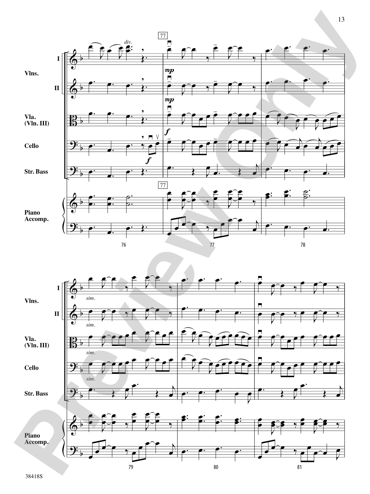 Return to Skye: String Orchestra Conductor Score & Parts