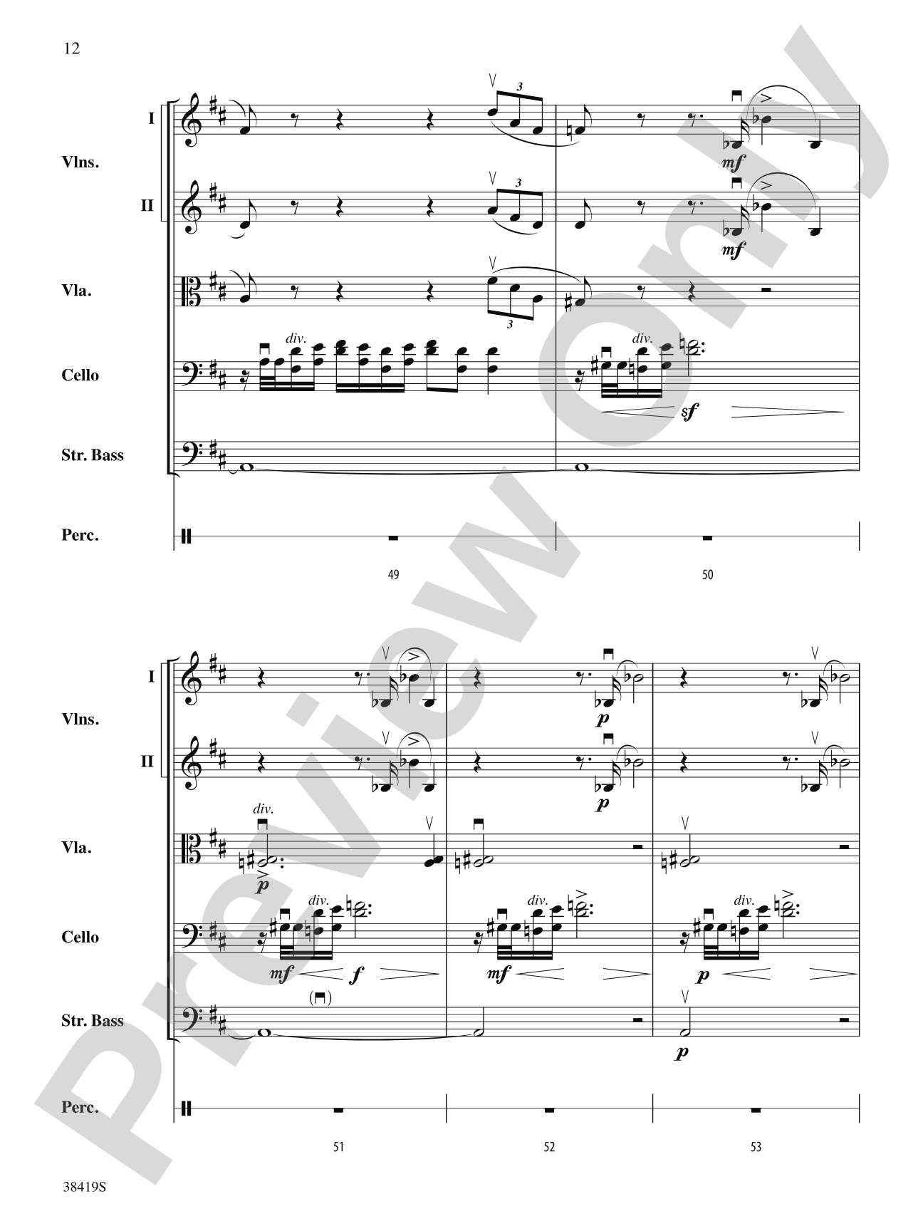 Highlights from the 1812 Overture: Score