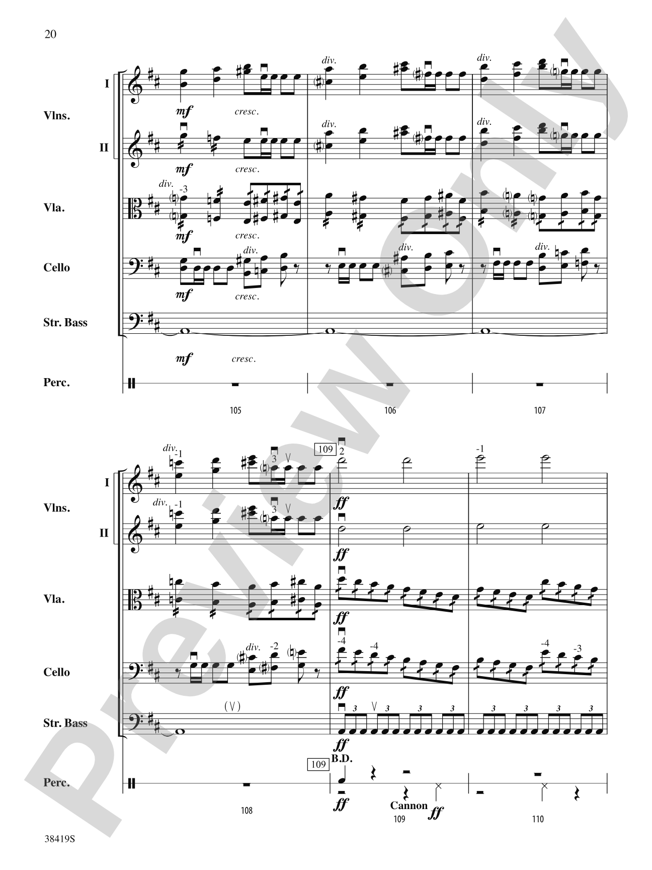 Highlights from the 1812 Overture: Score