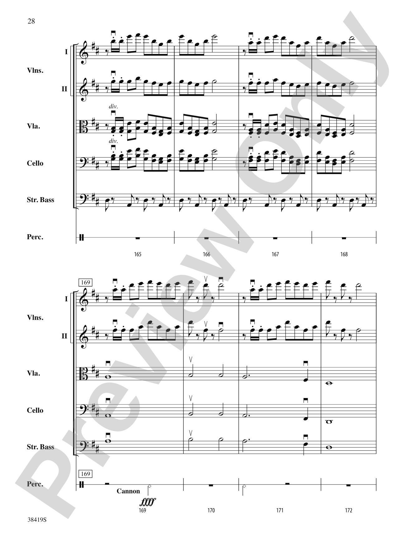 Highlights from the 1812 Overture: Score