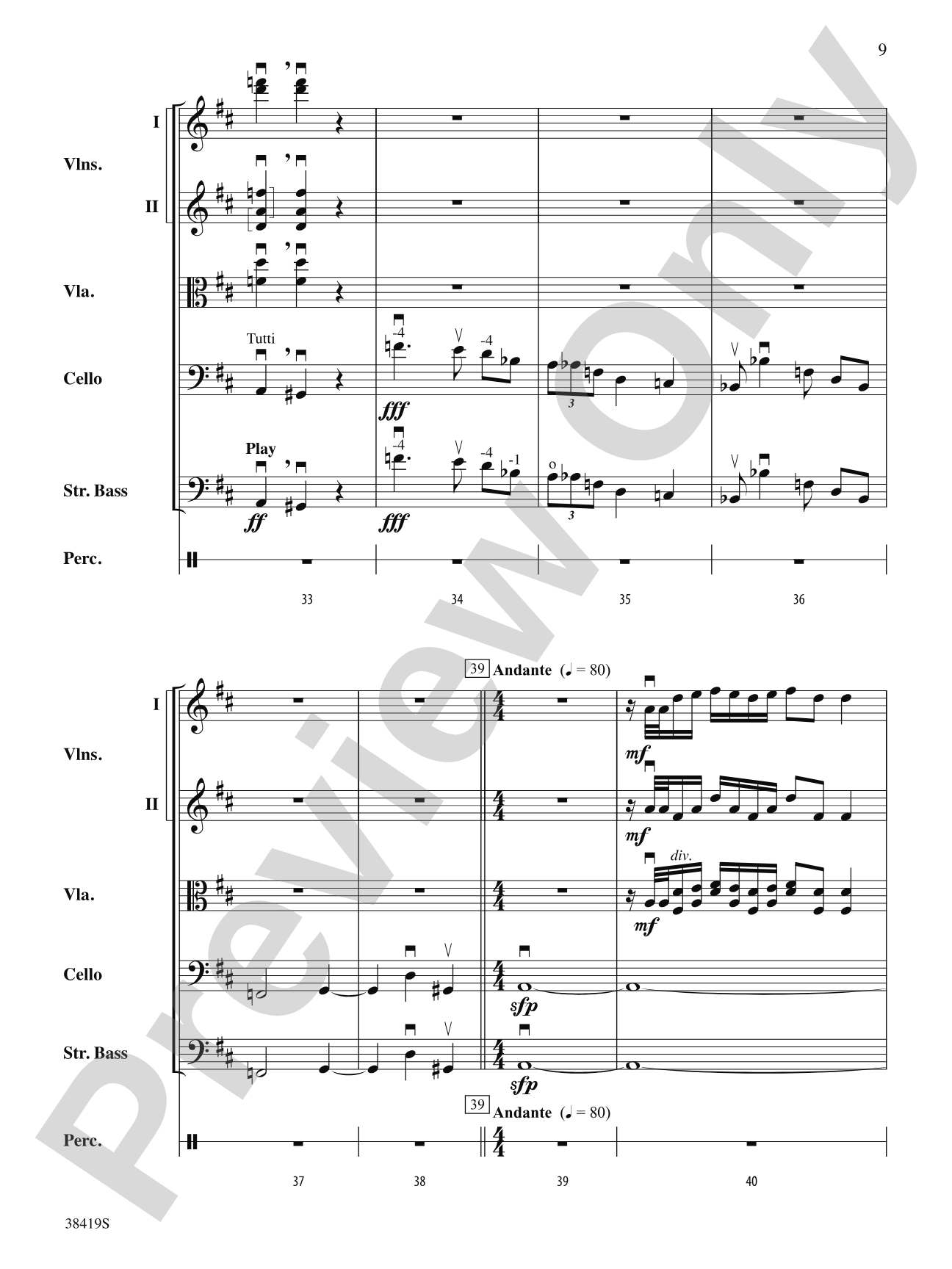 Highlights from the 1812 Overture: Score