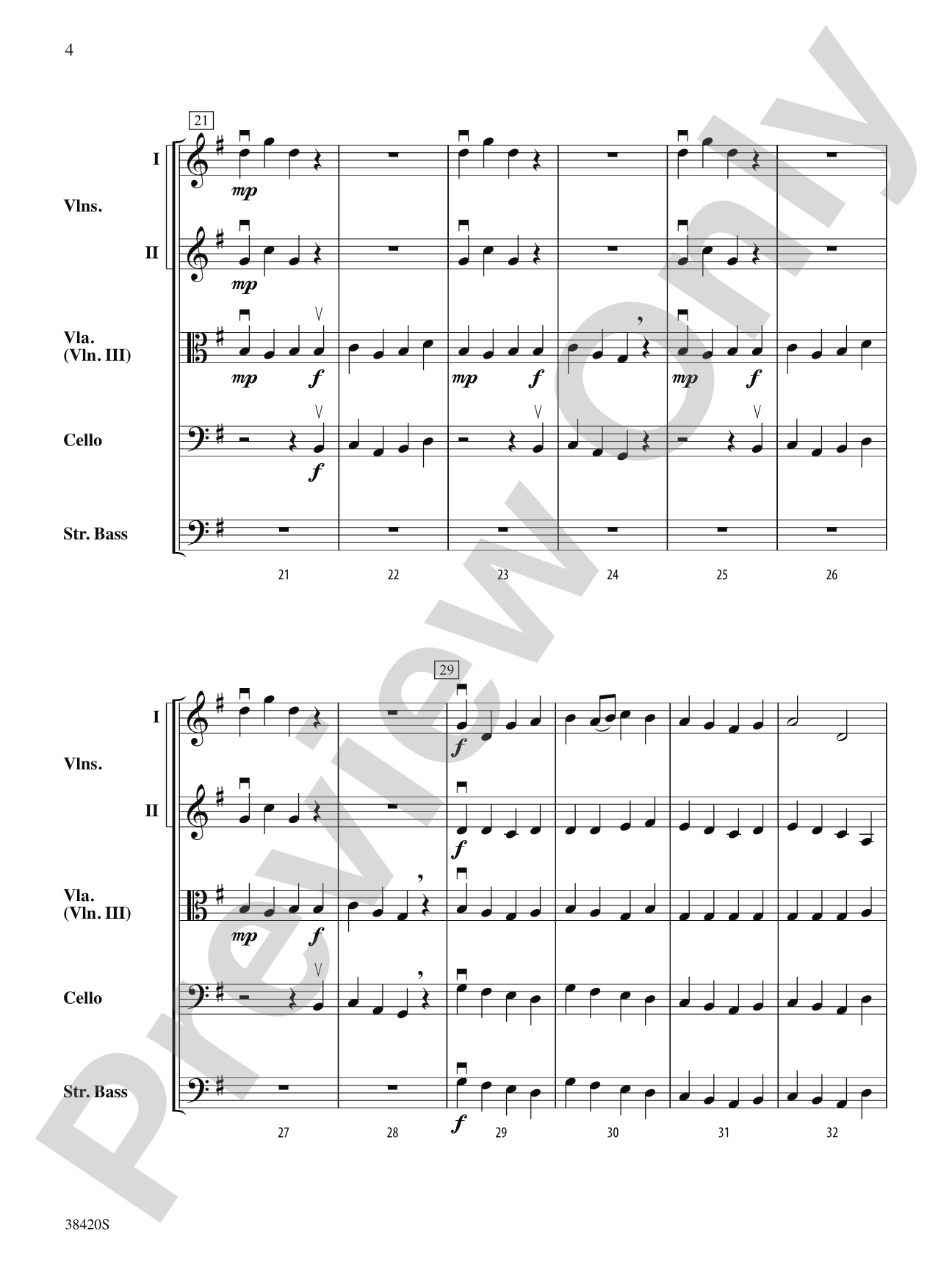 Procession of the Heroes: String Orchestra Conductor Score & Parts