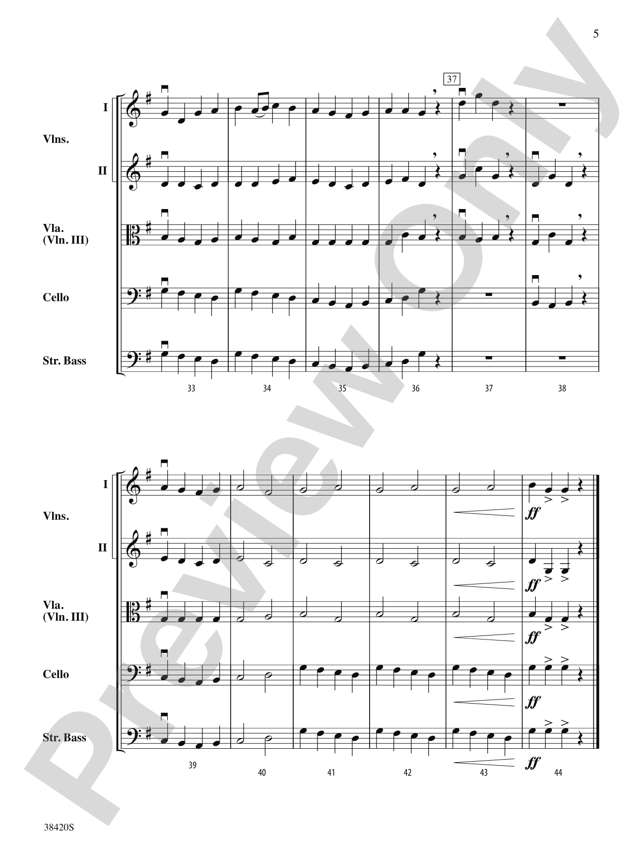 Procession of the Heroes: String Orchestra Conductor Score & Parts