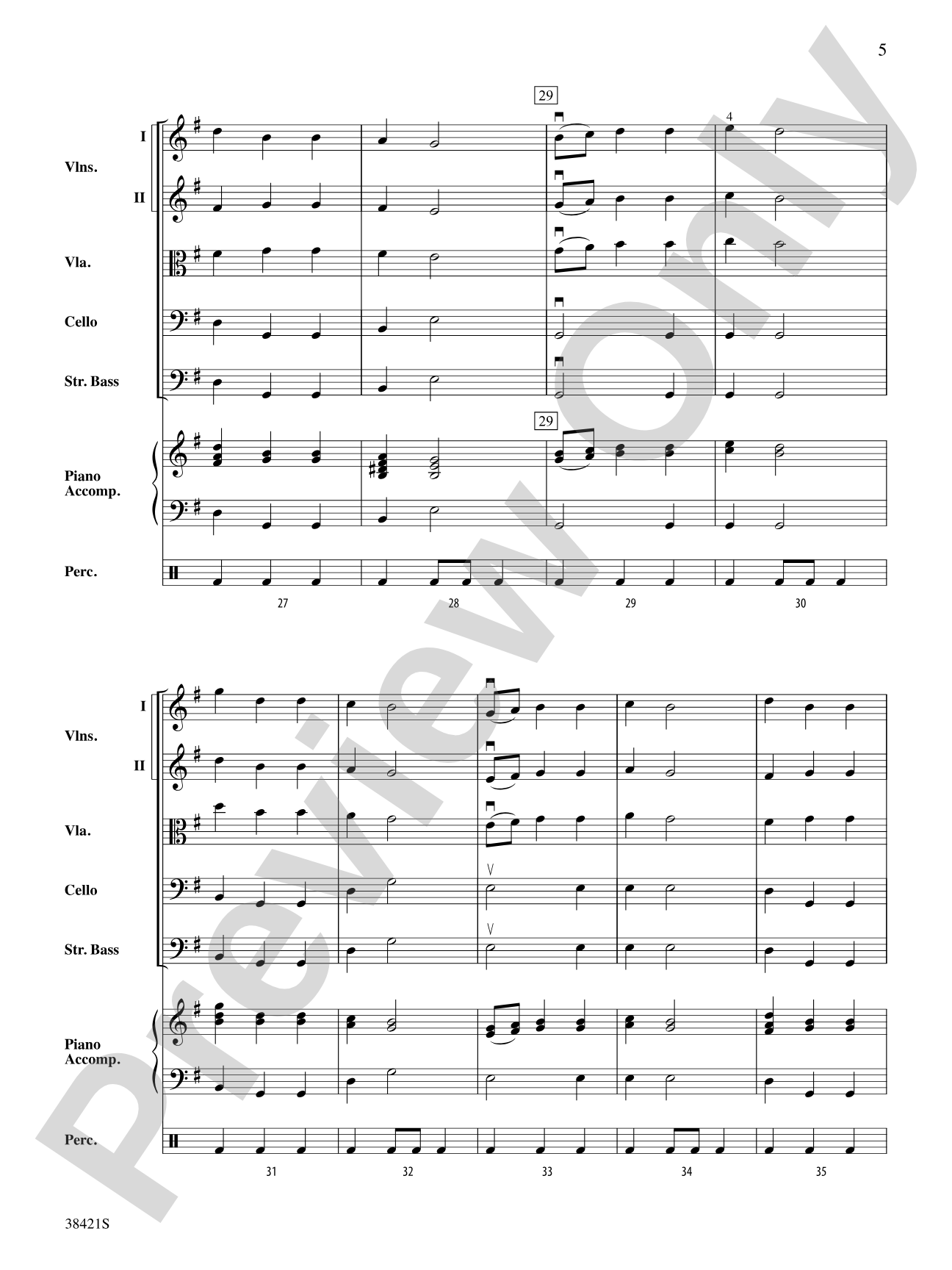 Slavonic Dance No. 1: String Orchestra Conductor Score & Parts