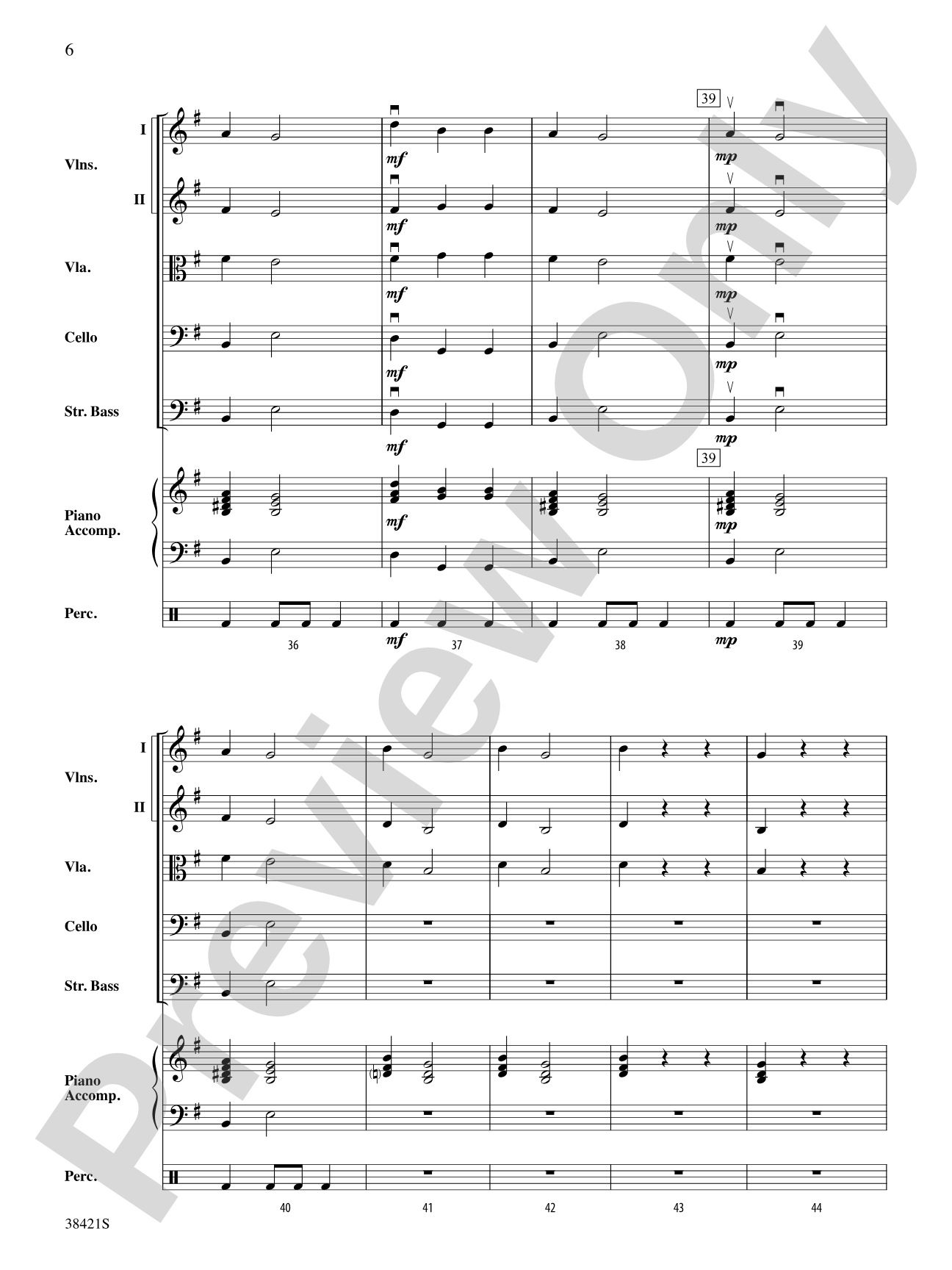 Slavonic Dance No. 1: String Orchestra Conductor Score & Parts
