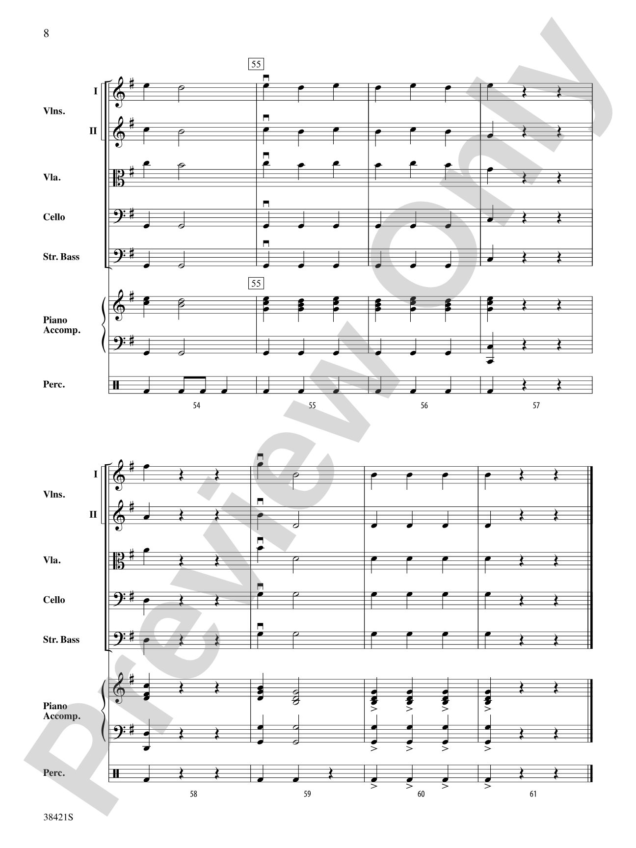Slavonic Dance No. 1: String Orchestra Conductor Score & Parts