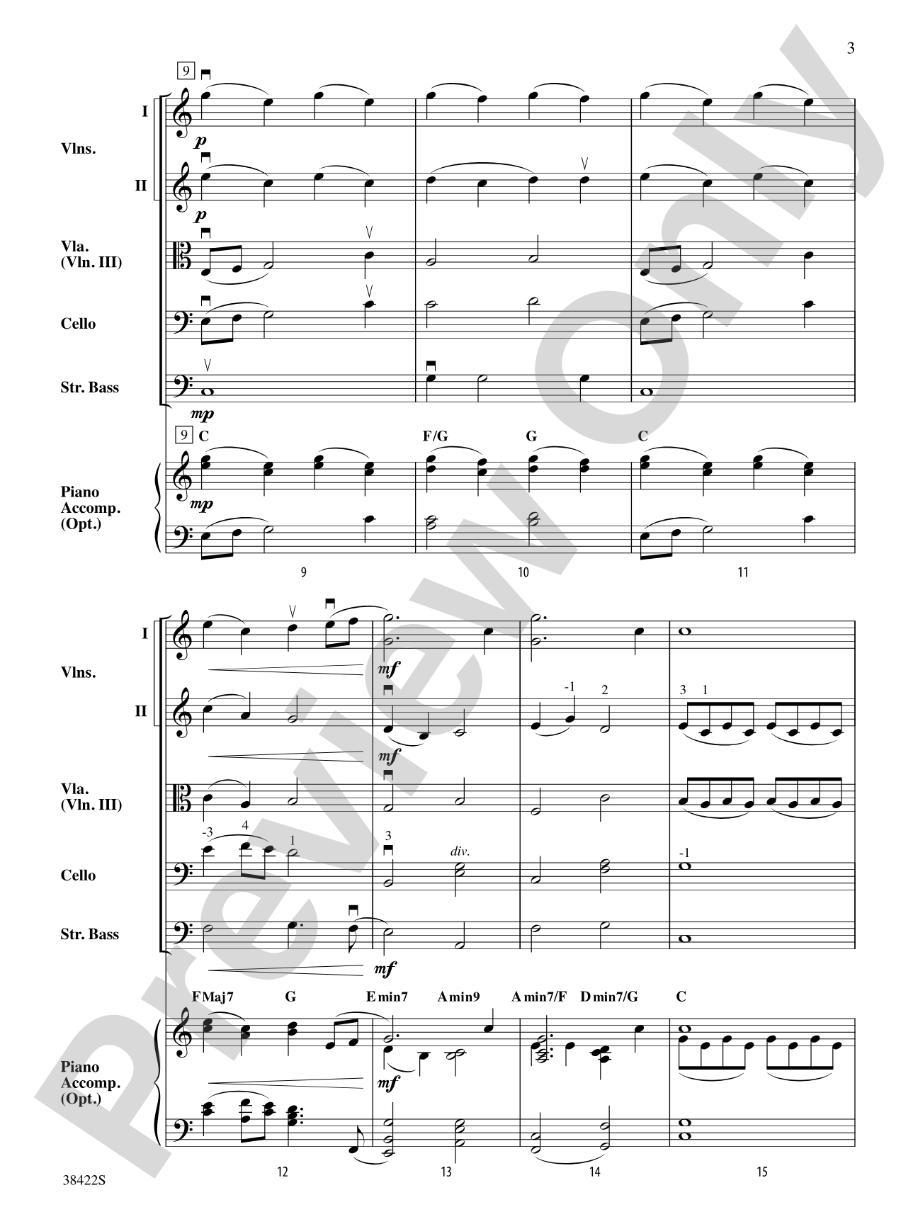 As Twilight Falls: String Orchestra Conductor Score & Parts