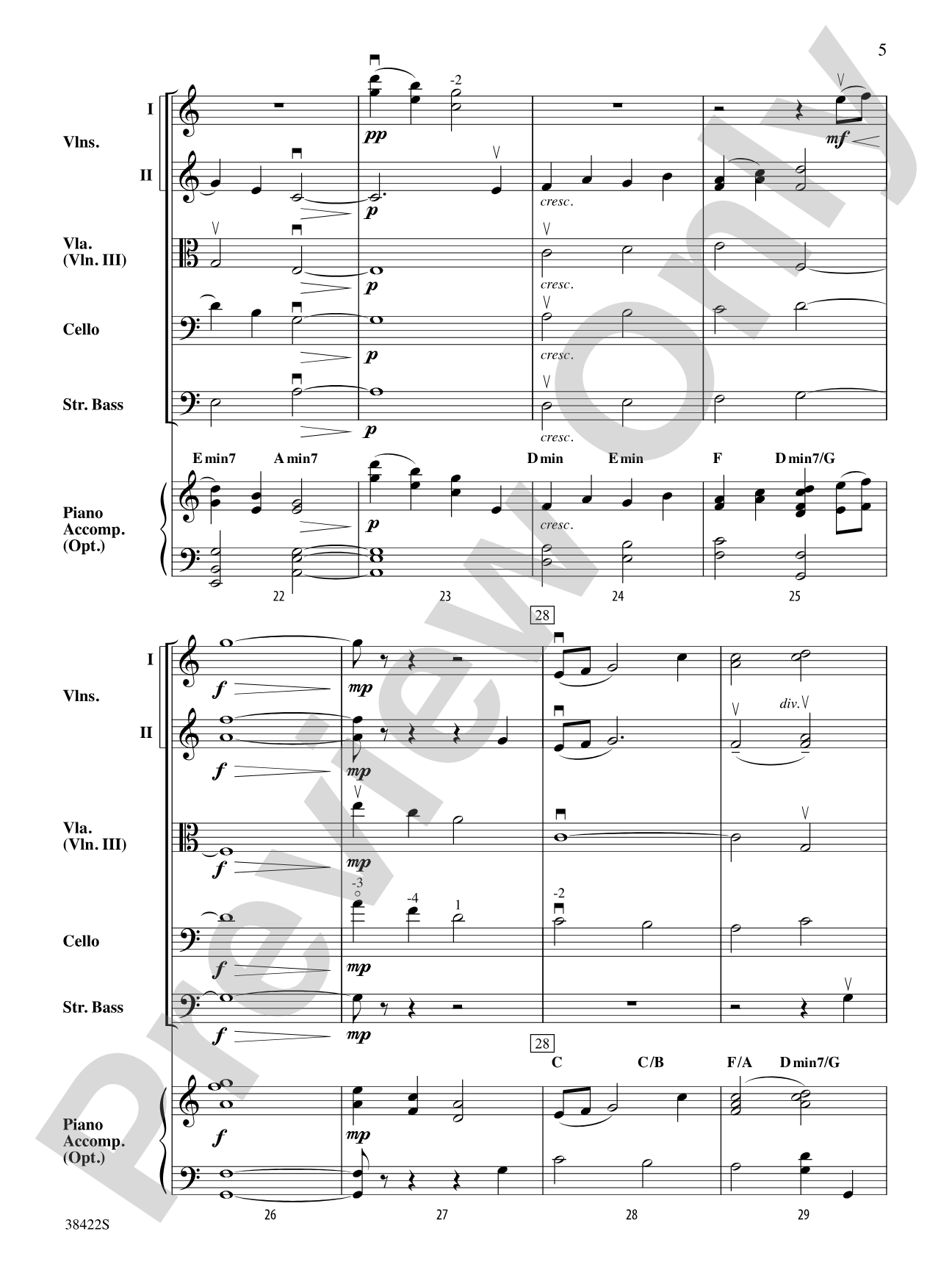As Twilight Falls: String Orchestra Conductor Score & Parts