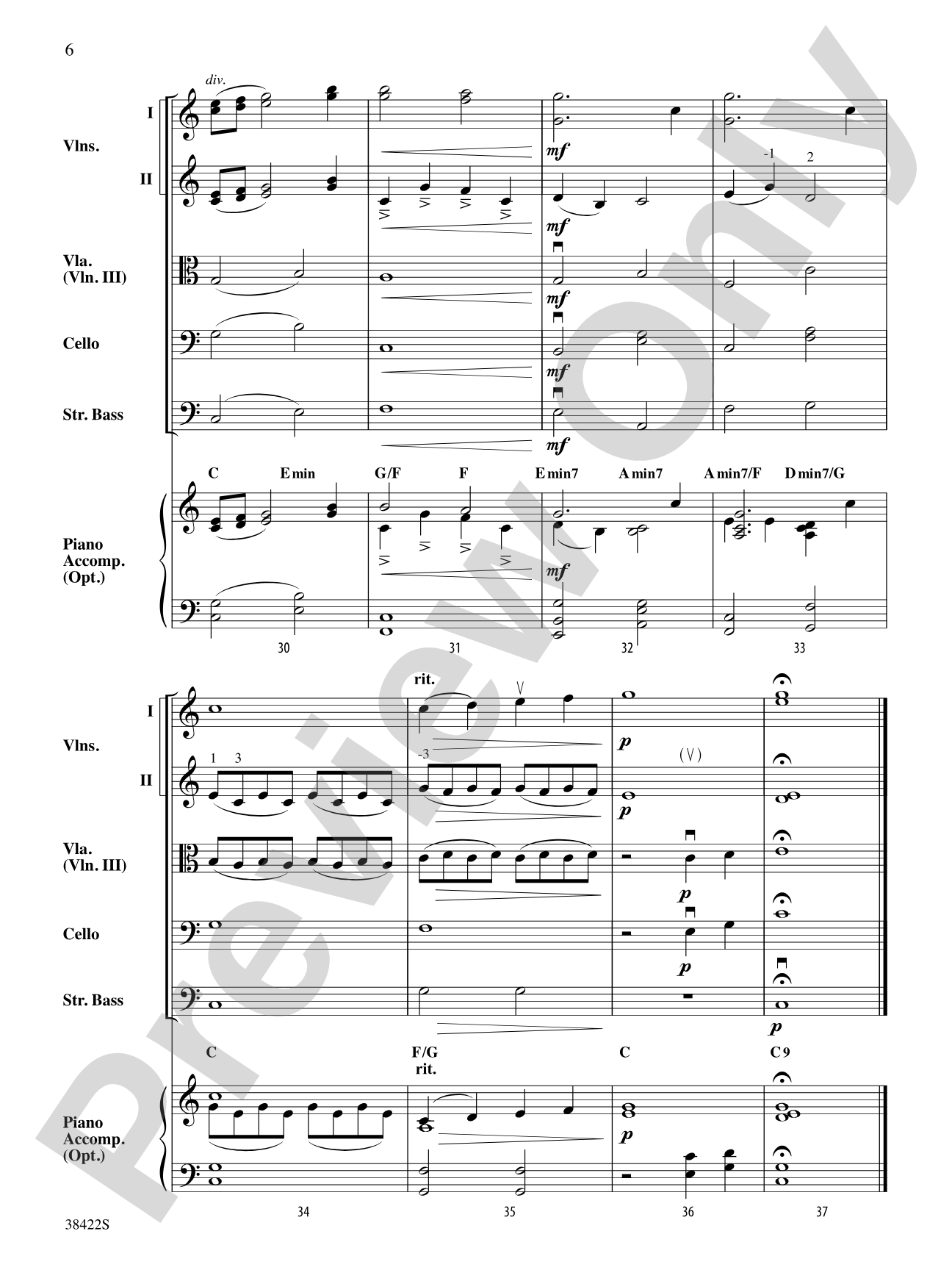 As Twilight Falls: String Orchestra Conductor Score & Parts