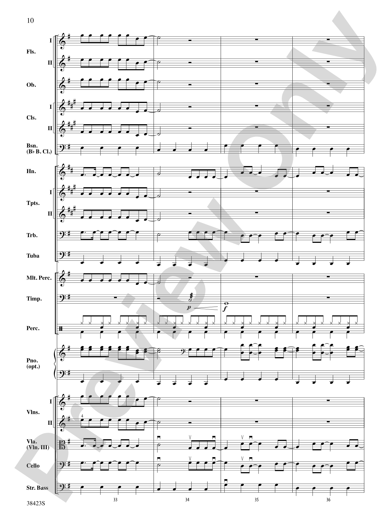 Edge of Glory: Full Orchestra Conductor Score & Parts