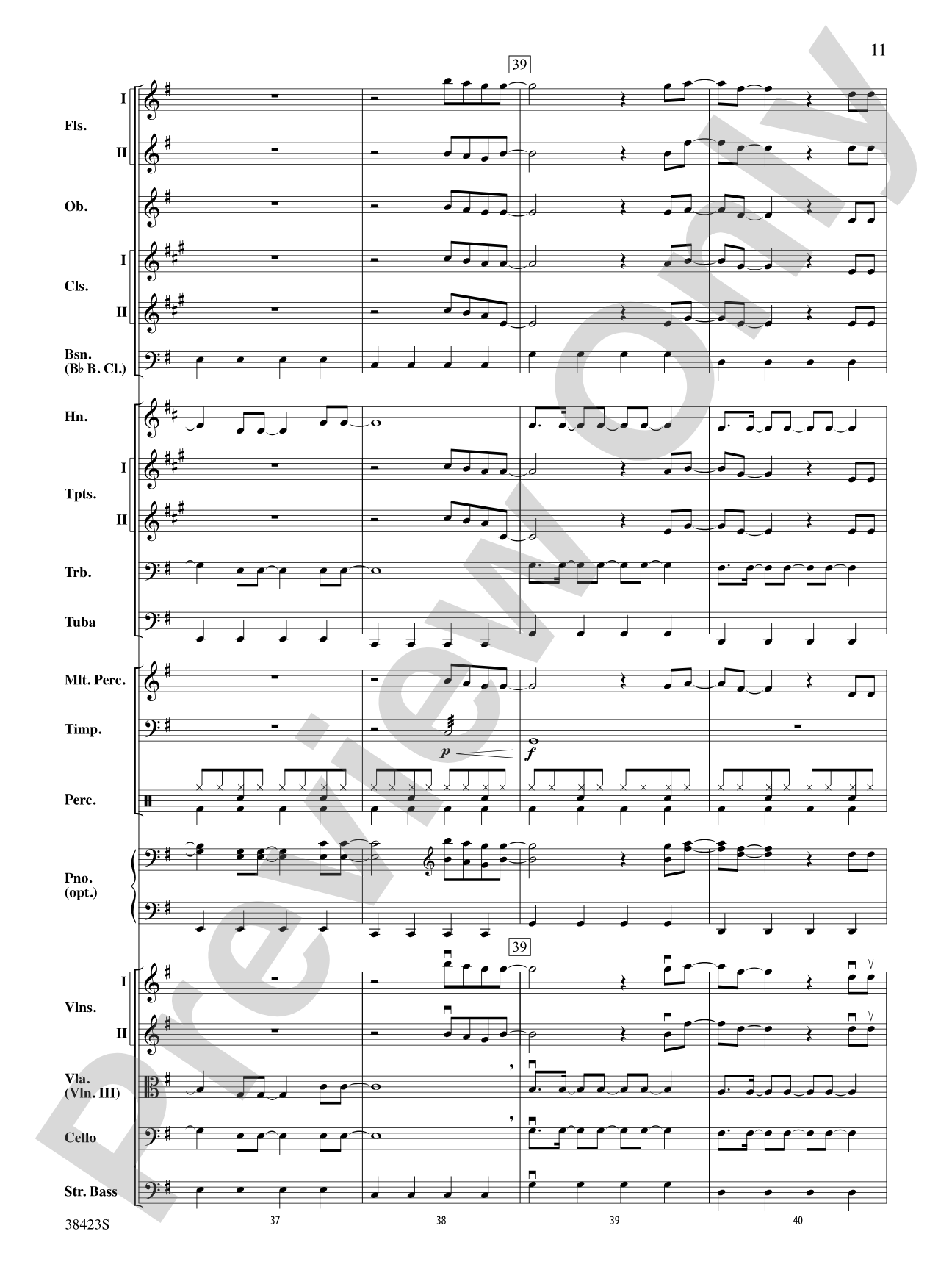 Edge of Glory: Full Orchestra Conductor Score & Parts