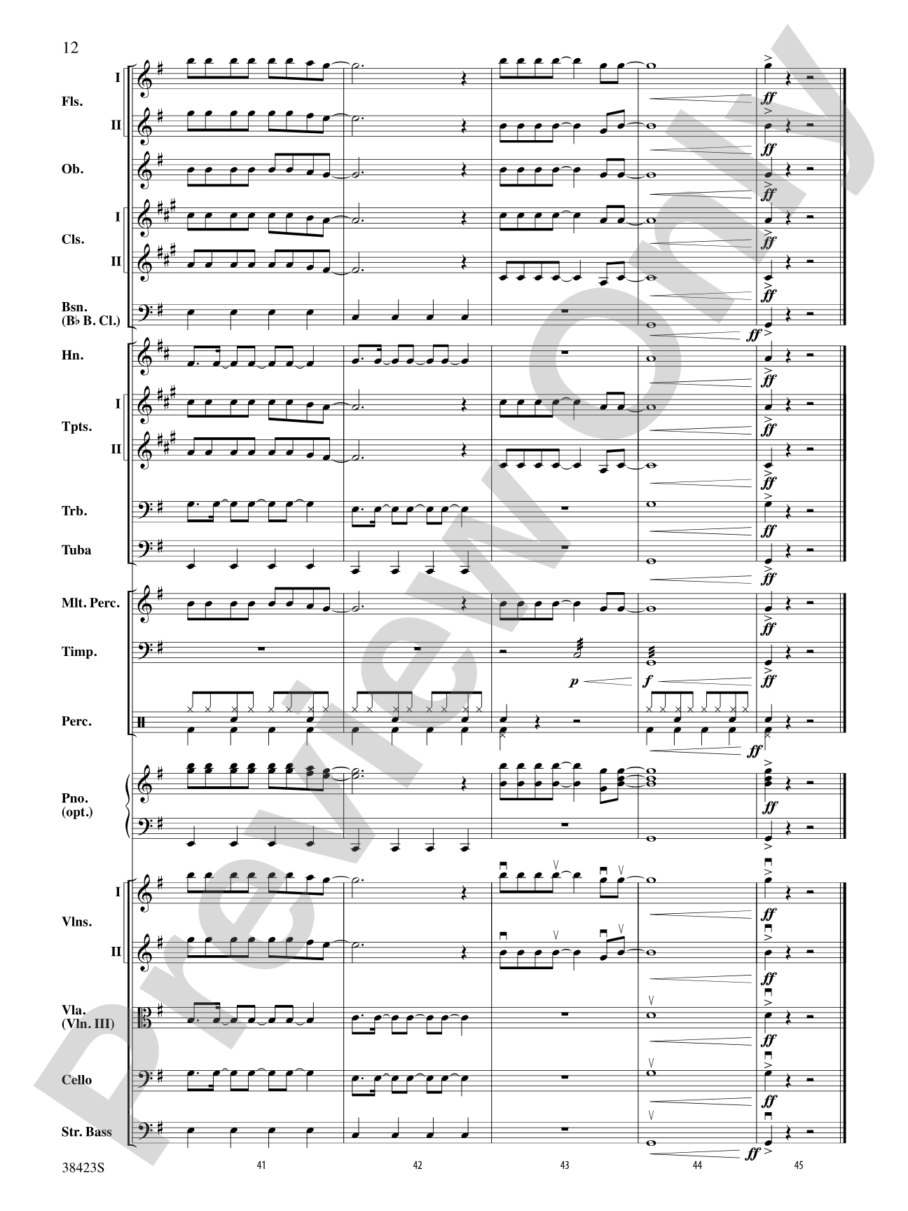 Edge of Glory: Full Orchestra Conductor Score & Parts