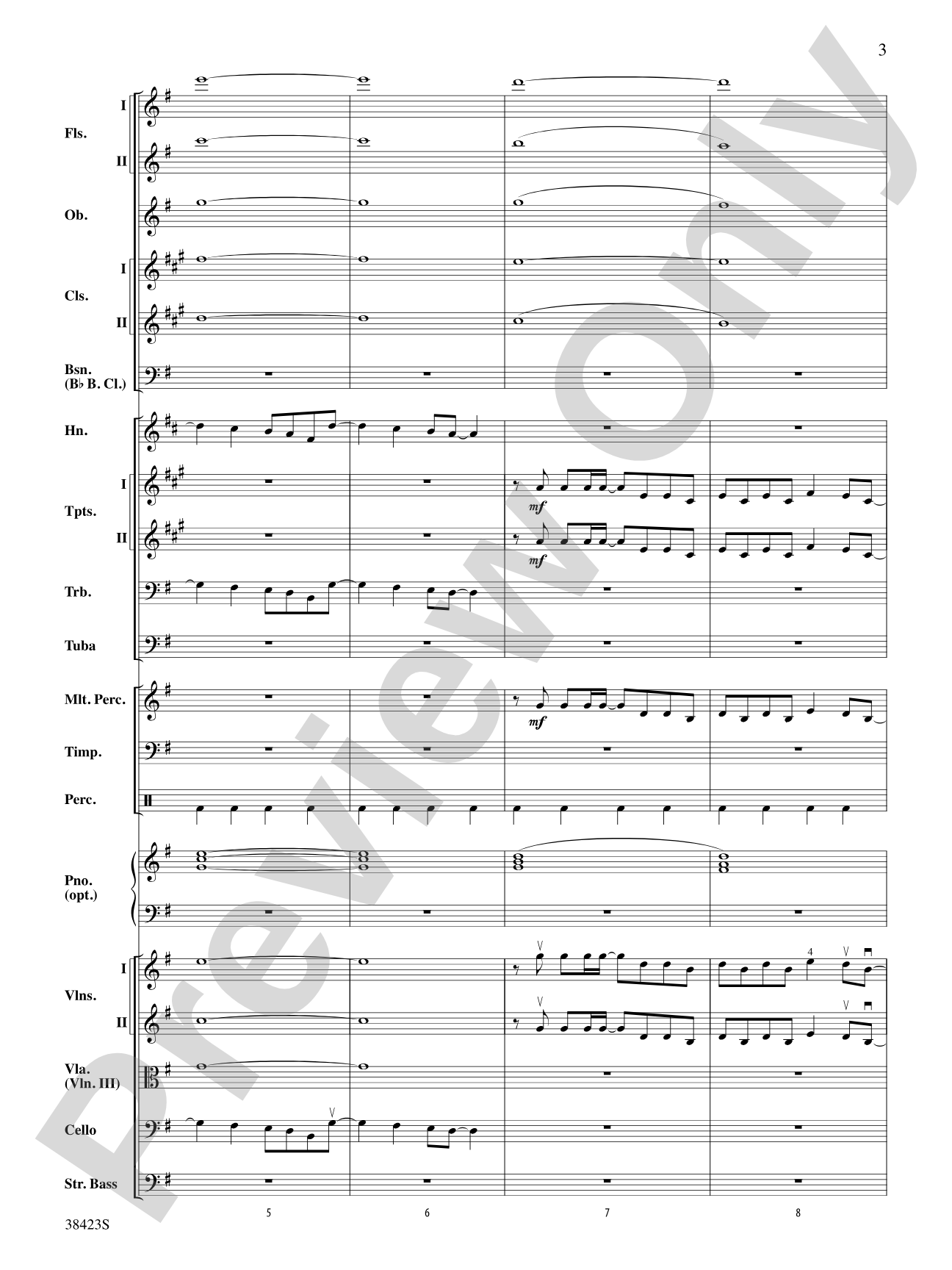 Edge of Glory: Full Orchestra Conductor Score & Parts