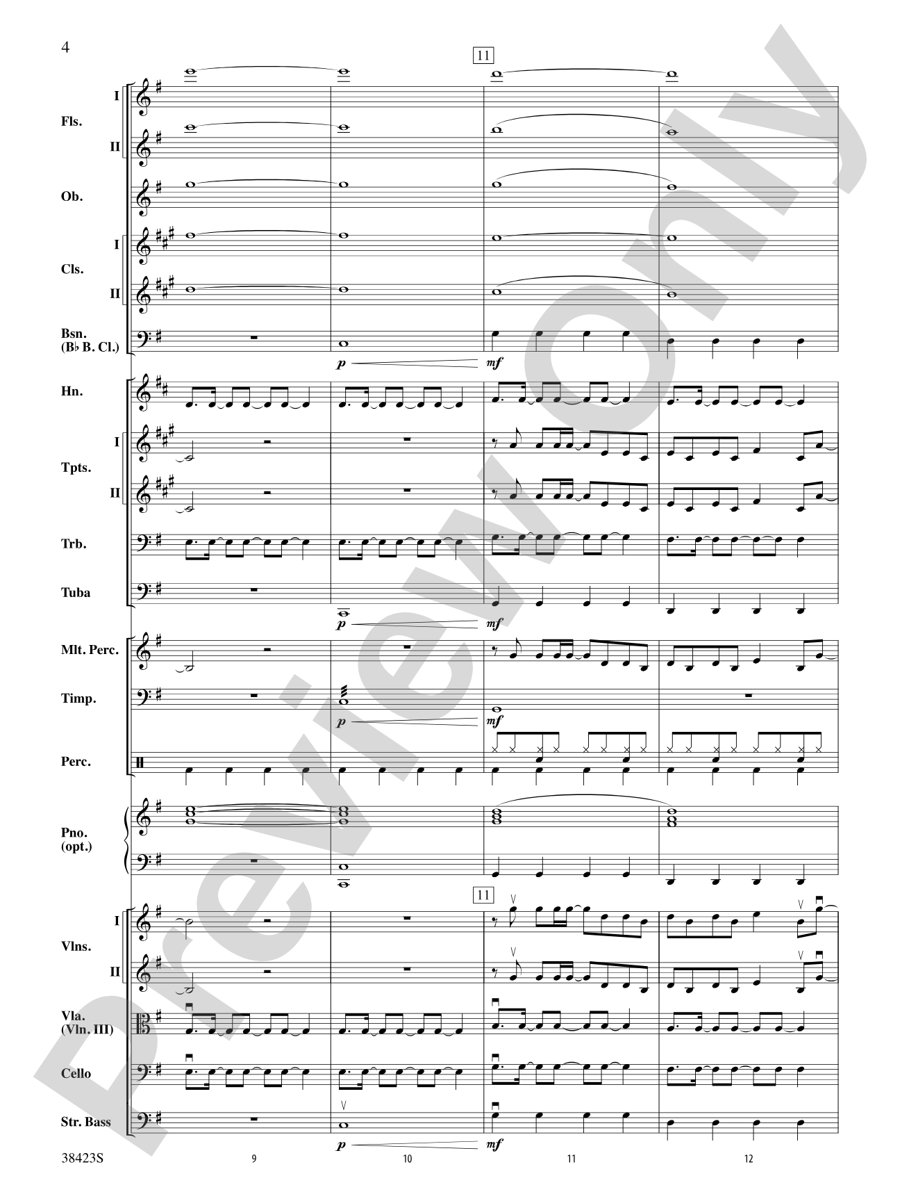 Edge of Glory: Full Orchestra Conductor Score & Parts