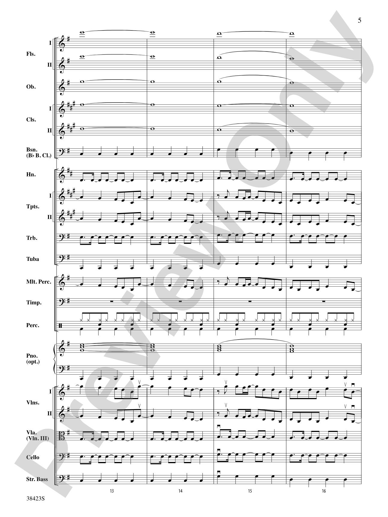 Edge of Glory: Full Orchestra Conductor Score & Parts
