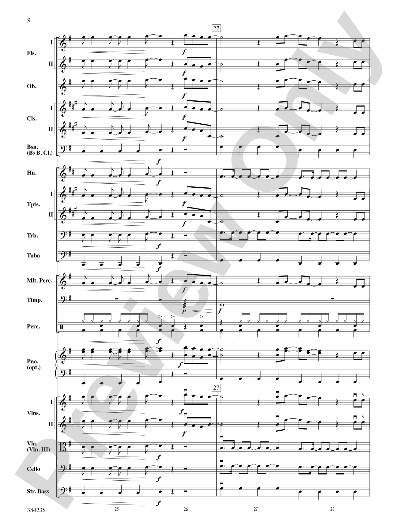 Edge of Glory: Full Orchestra Conductor Score & Parts