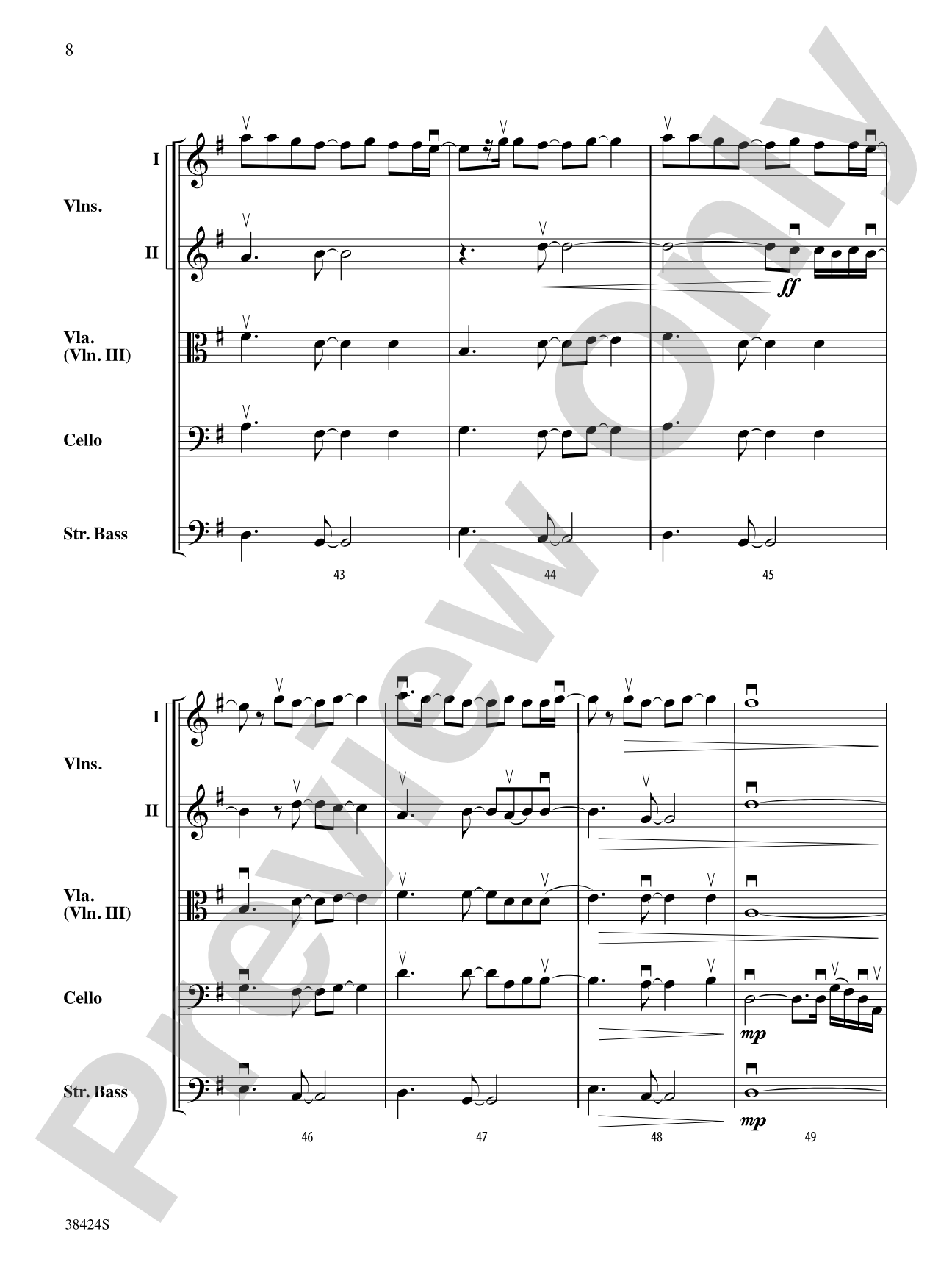 My Immortal: String Orchestra Conductor Score & Parts