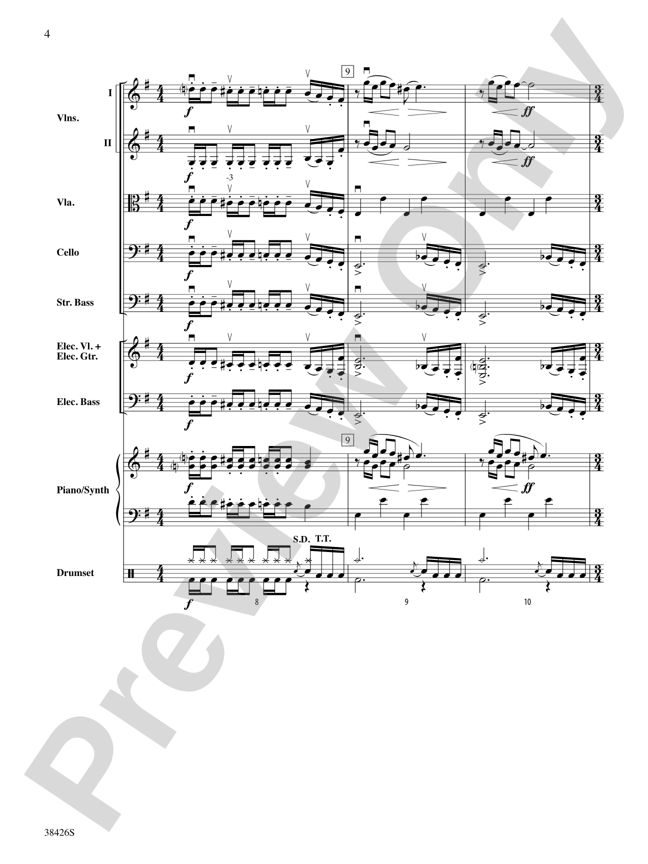 A Mad Russian's Christmas: String Orchestra Conductor Score & Parts