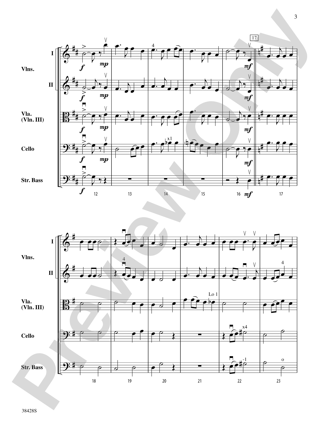 Auld Tannenbaum: String Orchestra Conductor Score & Parts
