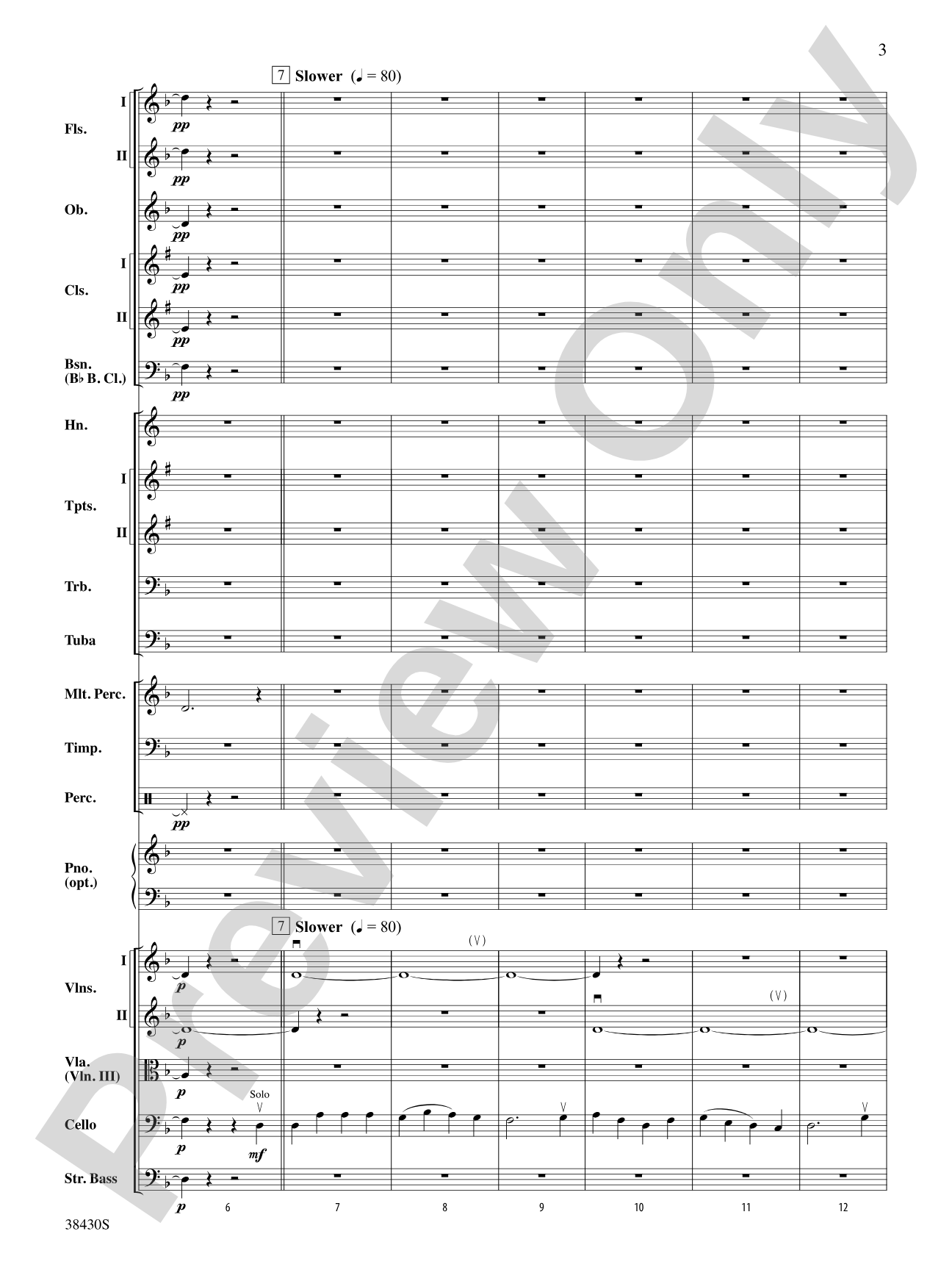 O Come, O Come Emmanuel: Full Orchestra Conductor Score & Parts