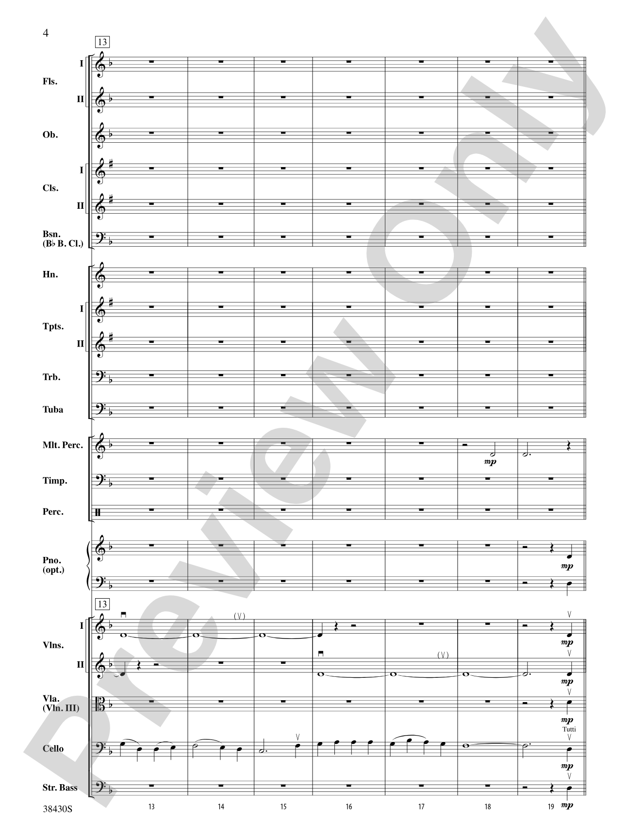 O Come, O Come Emmanuel: Full Orchestra Conductor Score & Parts