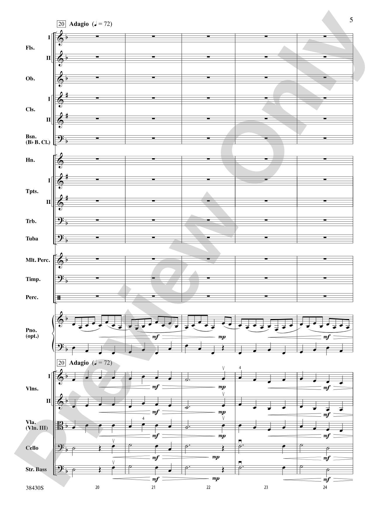 O Come, O Come Emmanuel: Full Orchestra Conductor Score & Parts