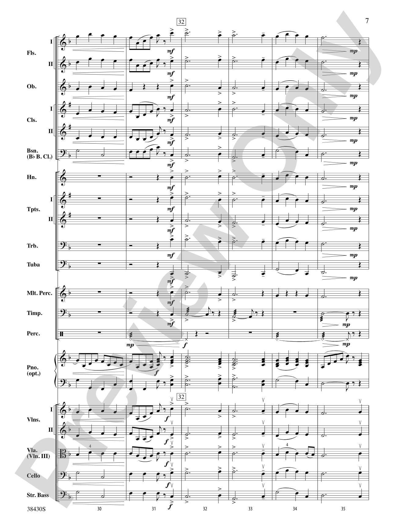 O Come, O Come Emmanuel: Full Orchestra Conductor Score & Parts