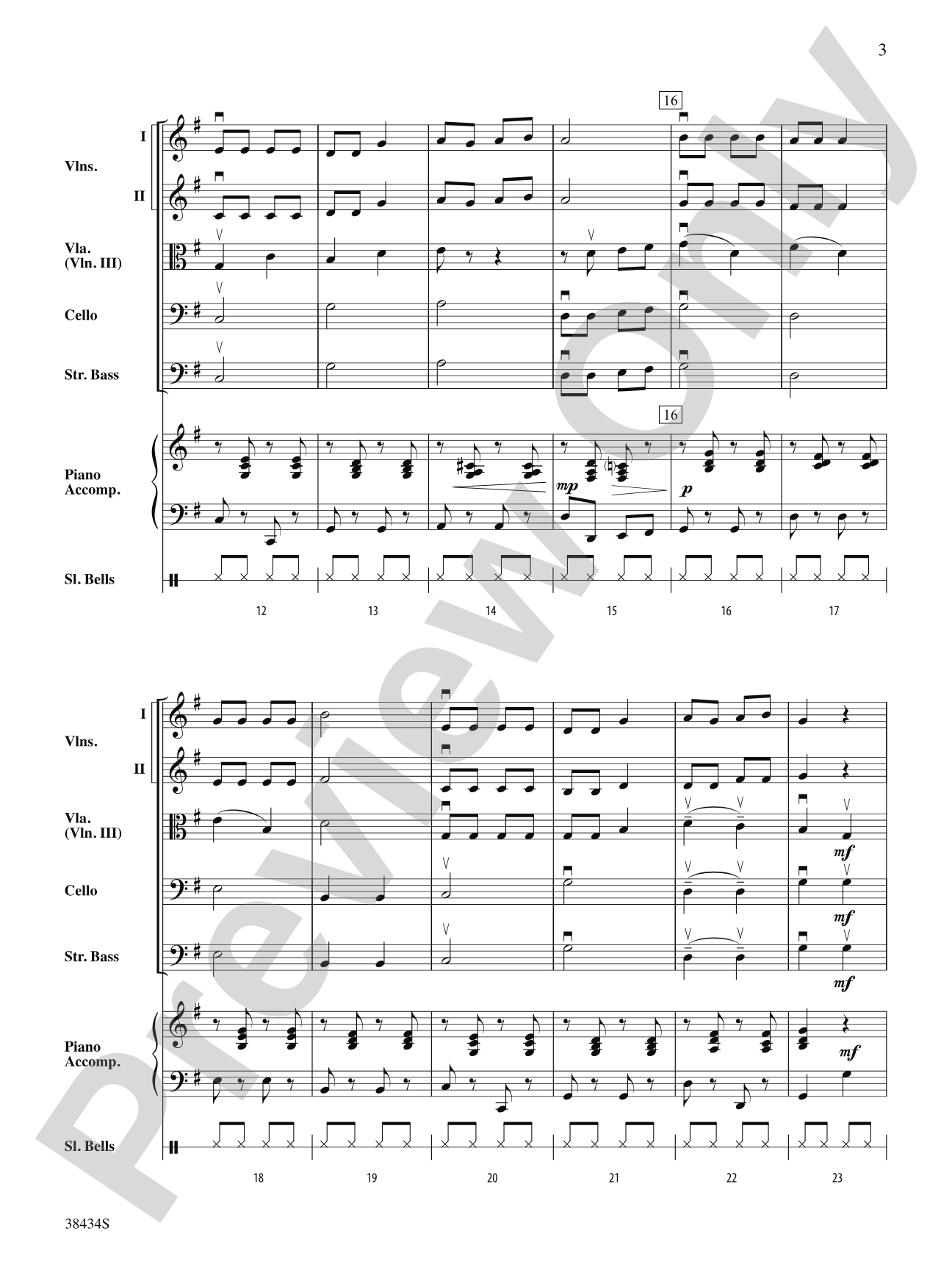 Jolly Old St. Nicholas: String Orchestra Conductor Score & Parts