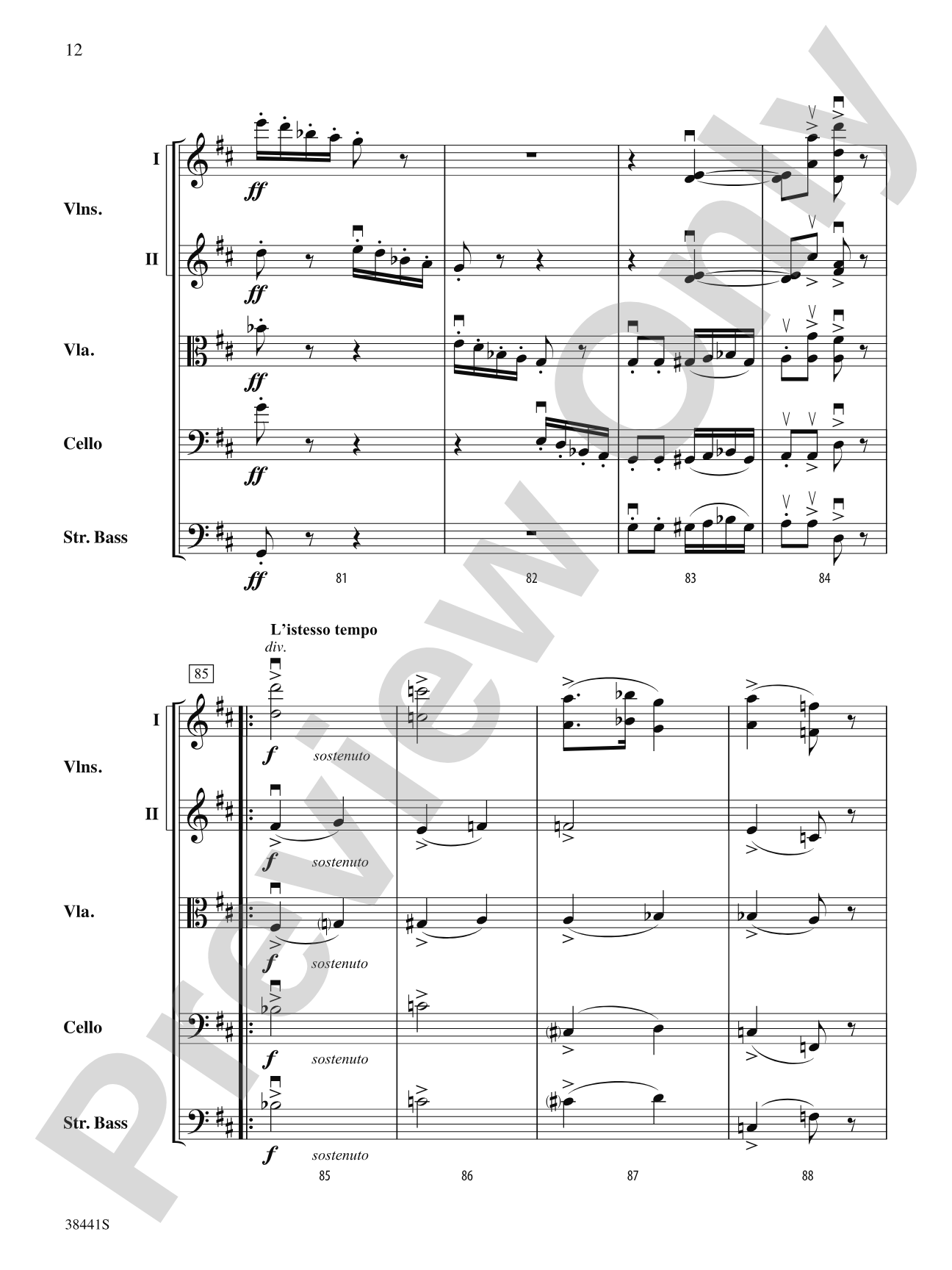February: Carnival (from The Seasons): String Orchestra Conductor Score & Parts