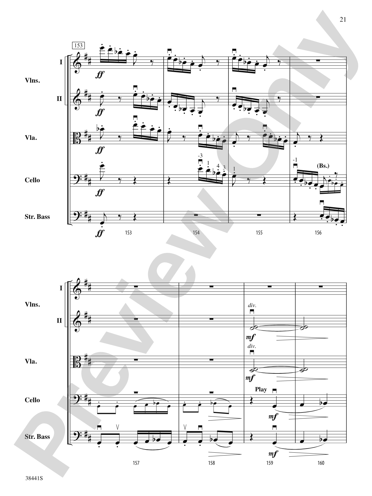 February: Carnival (from The Seasons): String Orchestra Conductor Score & Parts