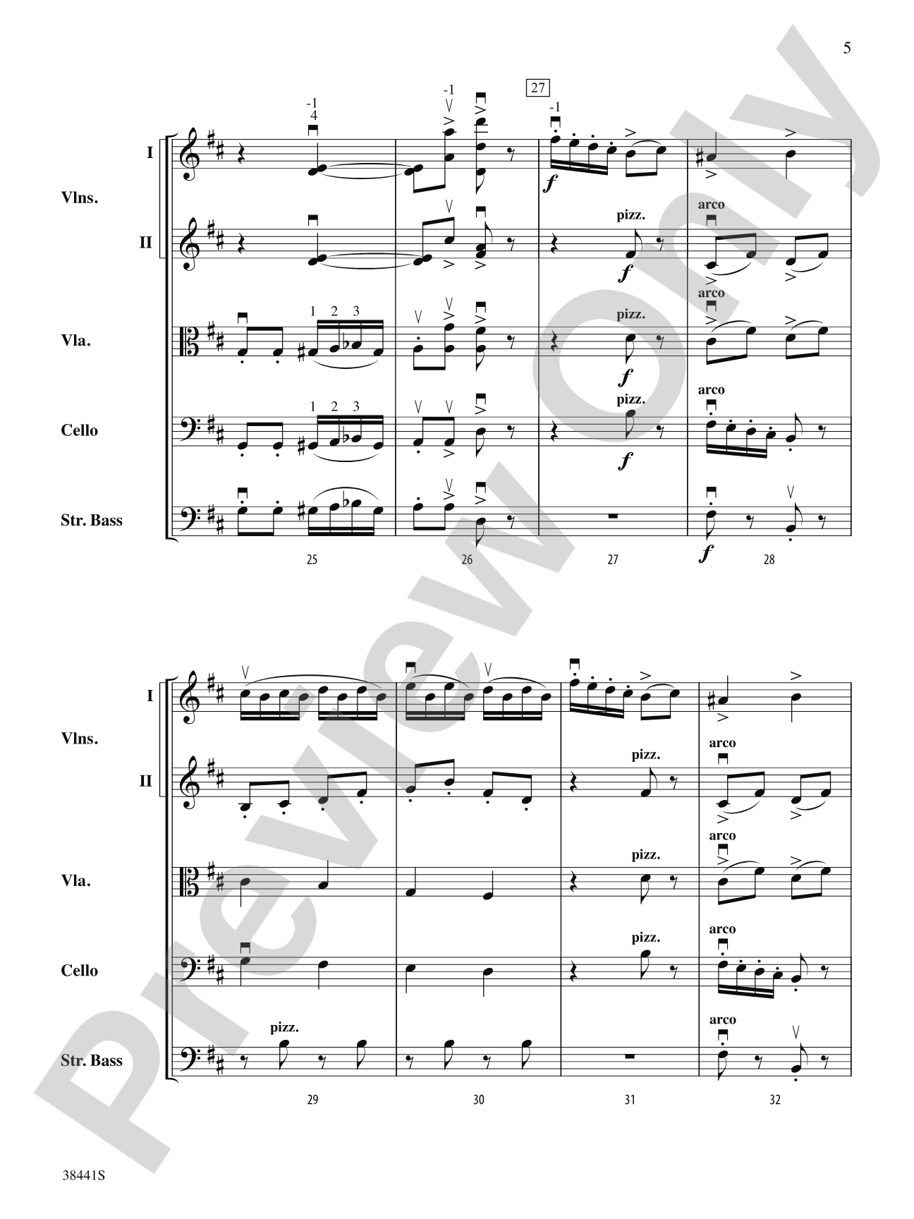 February: Carnival (from The Seasons): String Orchestra Conductor Score & Parts