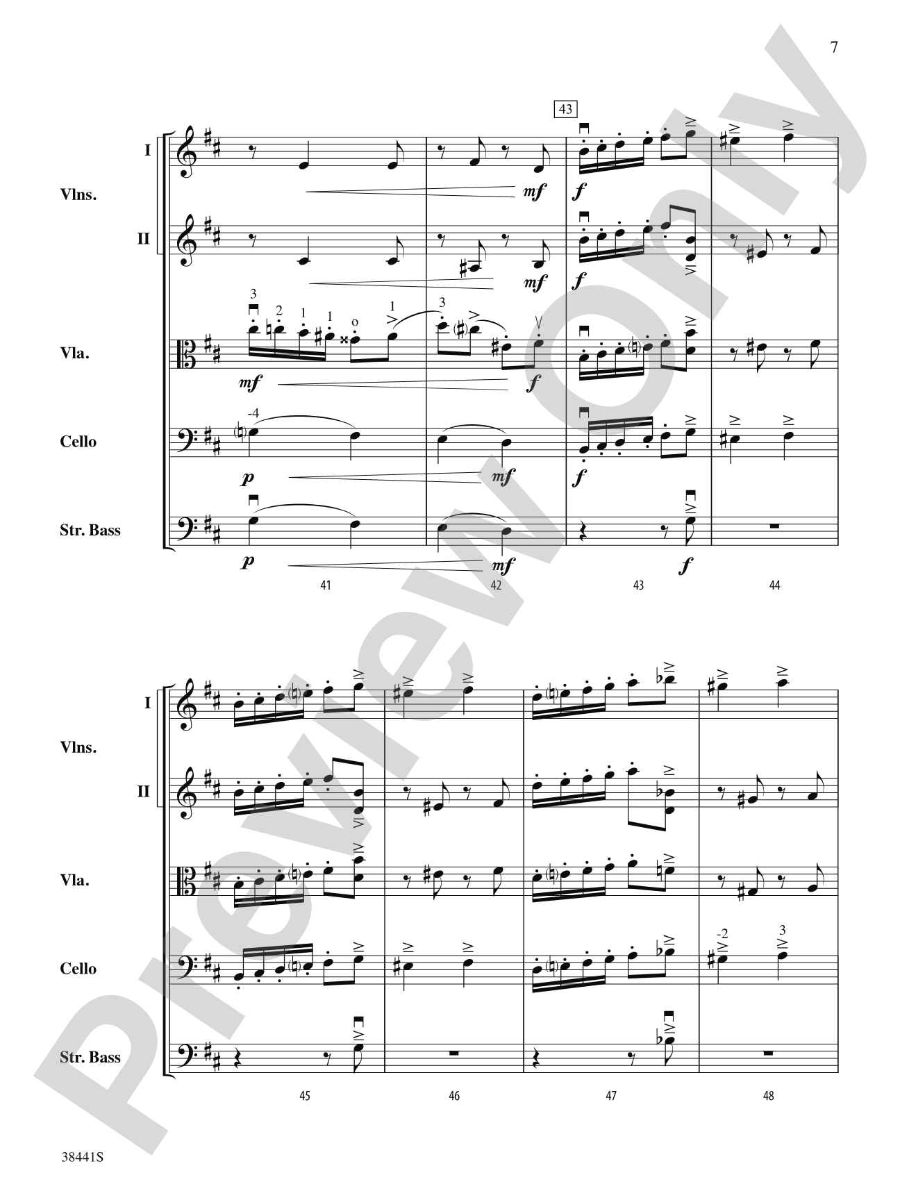 February: Carnival (from The Seasons): String Orchestra Conductor Score & Parts