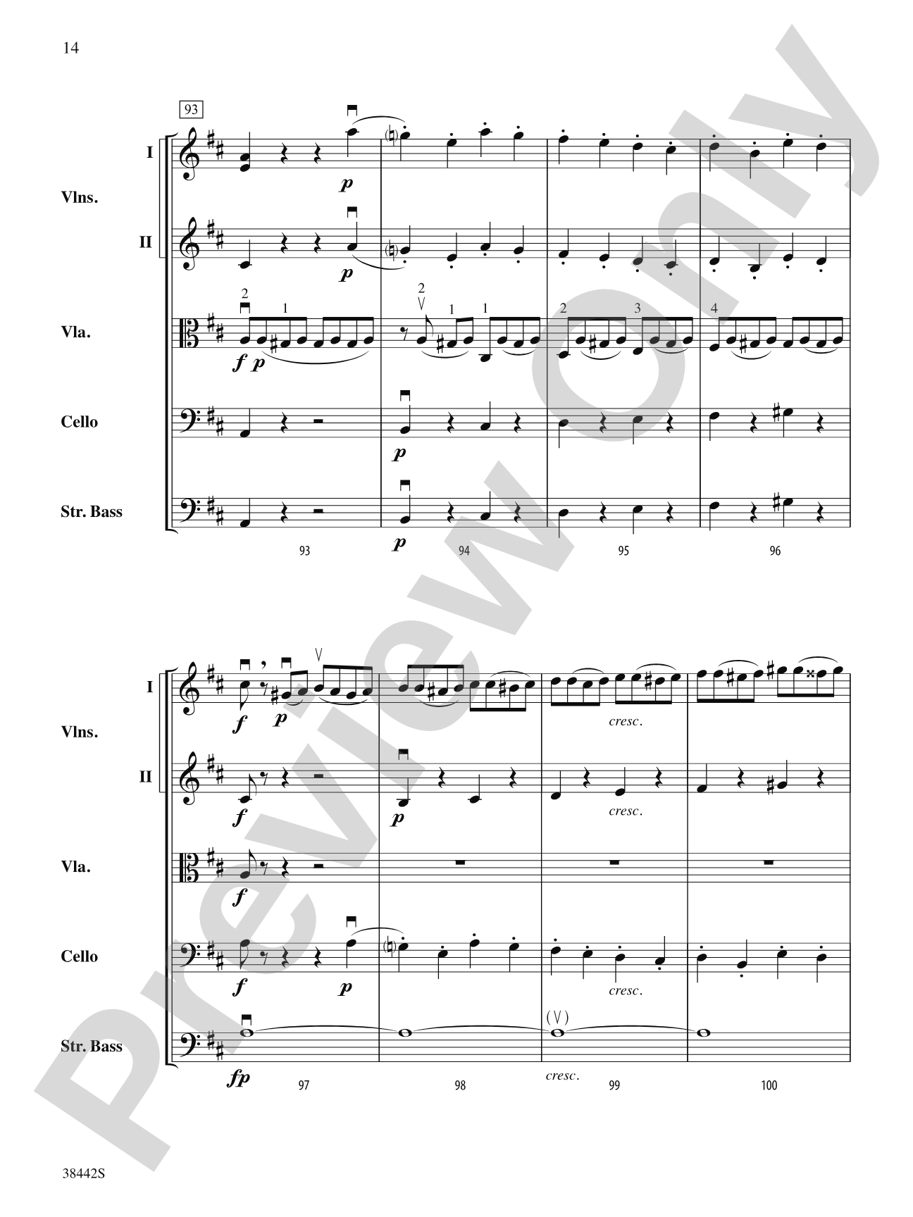 Sonata, Op. 10, No. 3: String Orchestra Conductor Score & Parts