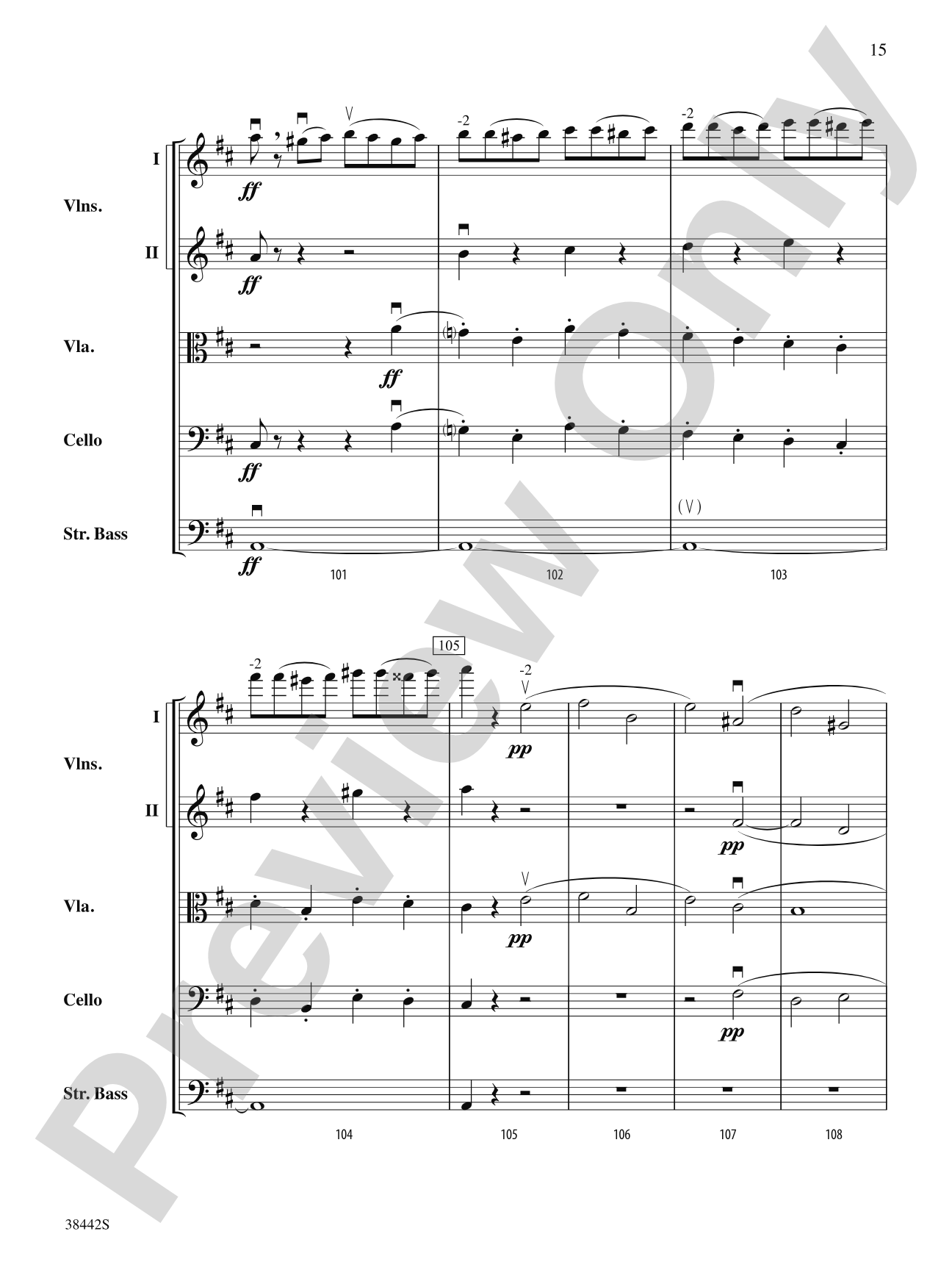Sonata, Op. 10, No. 3: String Orchestra Conductor Score & Parts