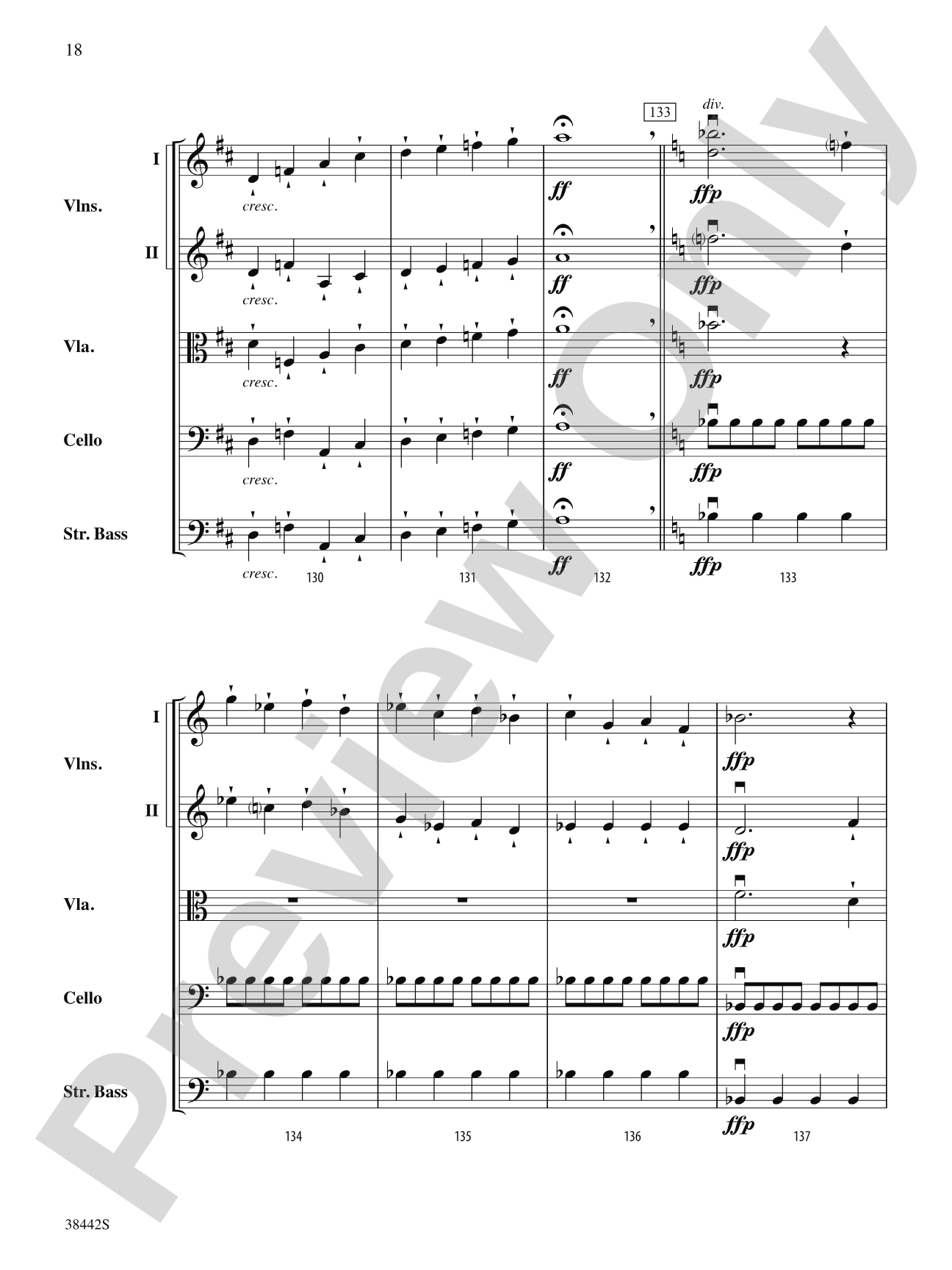 Sonata, Op. 10, No. 3: String Orchestra Conductor Score & Parts