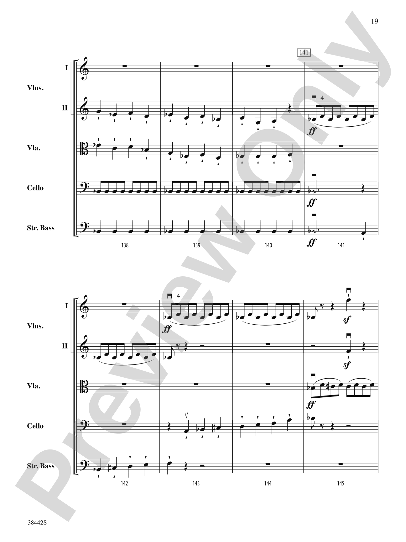 Sonata, Op. 10, No. 3: String Orchestra Conductor Score & Parts