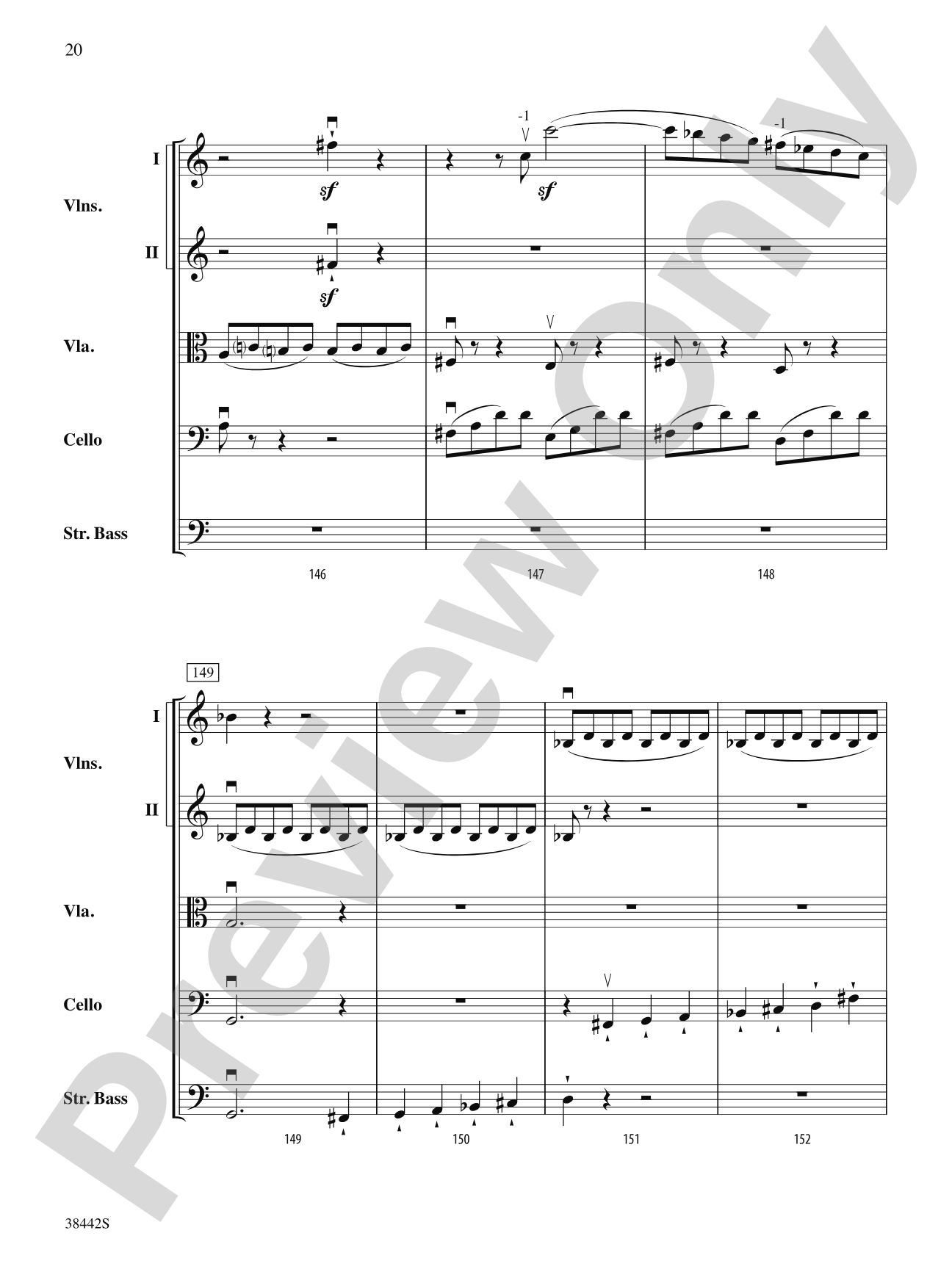 Sonata, Op. 10, No. 3: String Orchestra Conductor Score & Parts