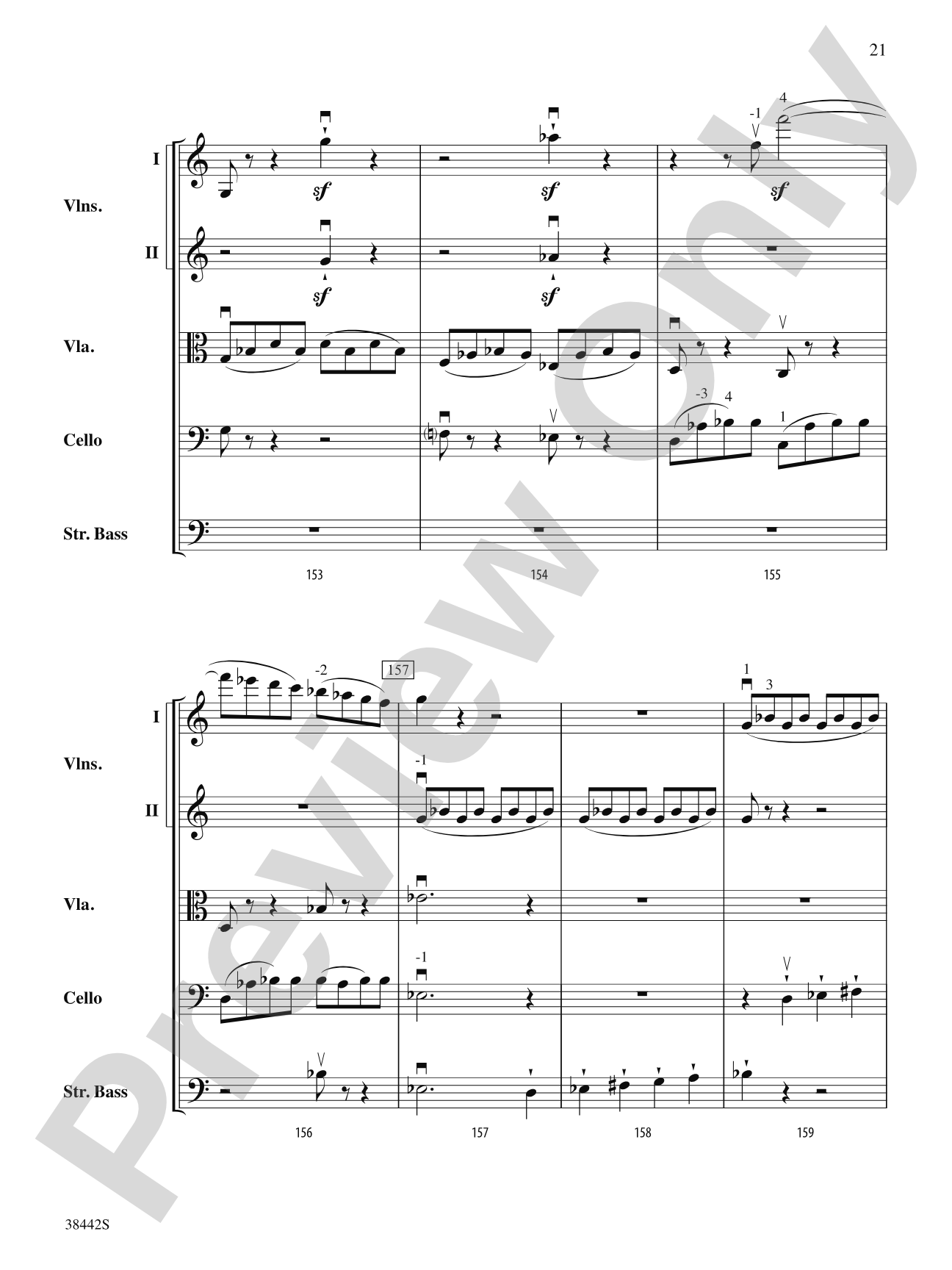 Sonata, Op. 10, No. 3: String Orchestra Conductor Score & Parts