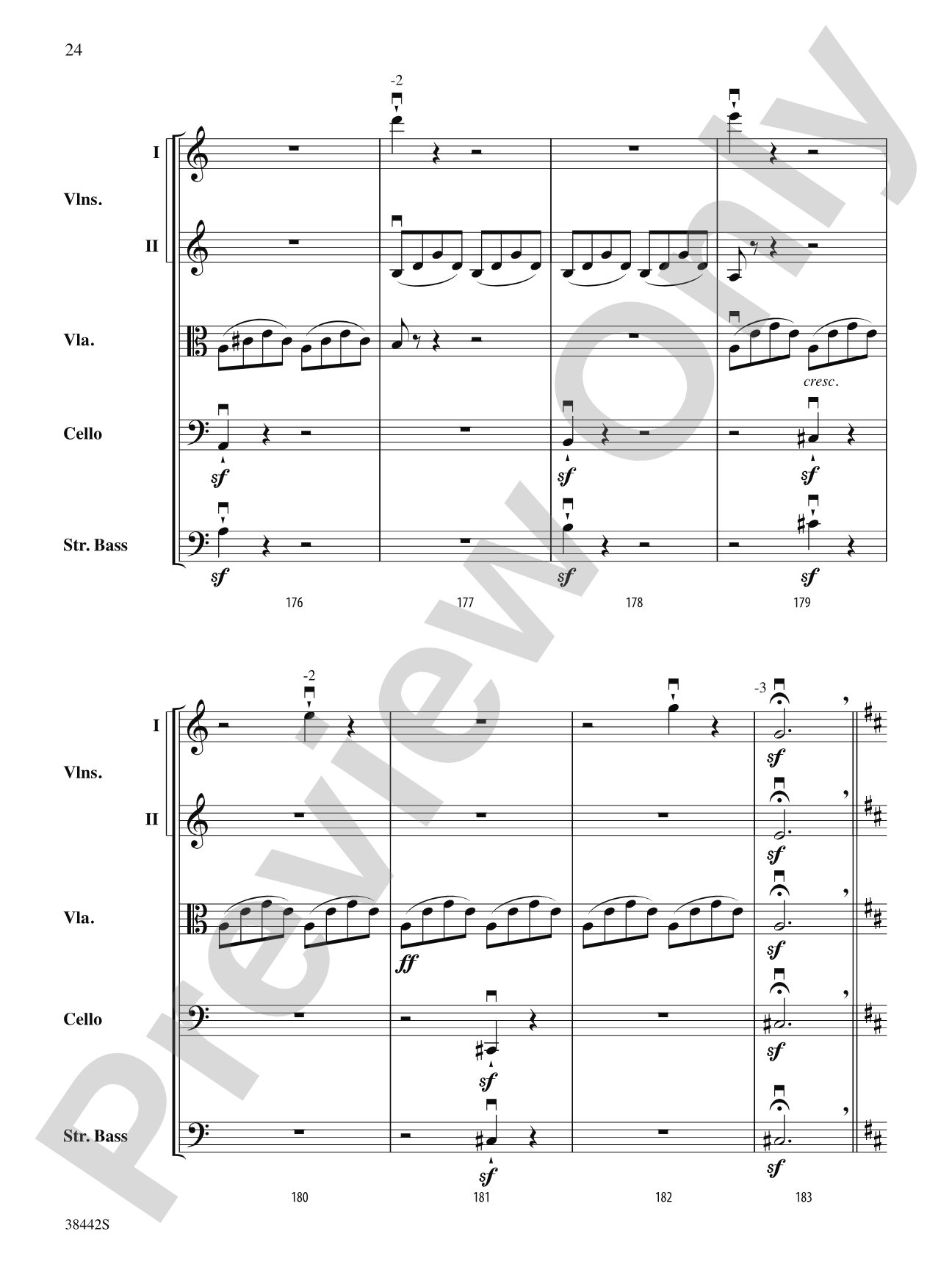 Sonata, Op. 10, No. 3: String Orchestra Conductor Score & Parts