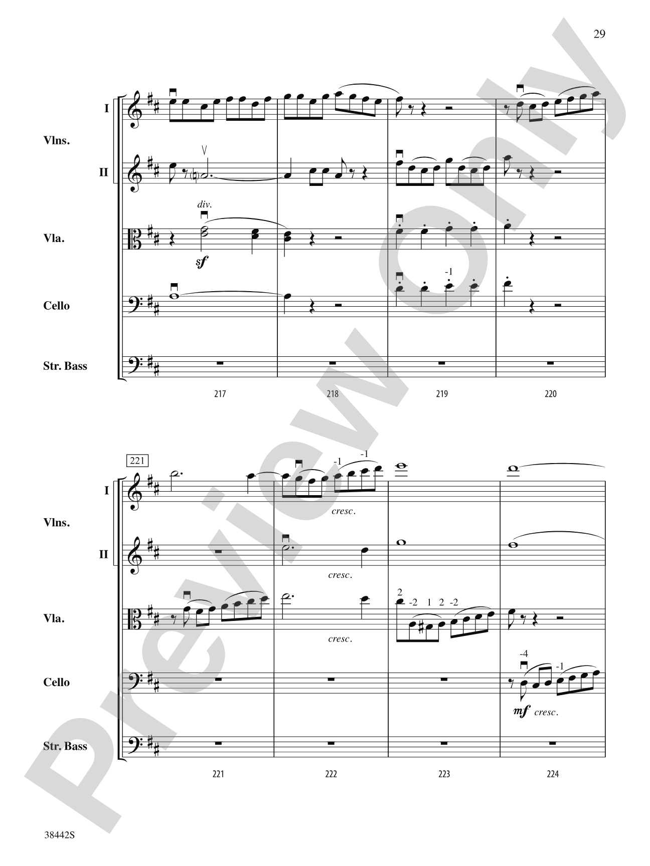 Sonata, Op. 10, No. 3: String Orchestra Conductor Score & Parts