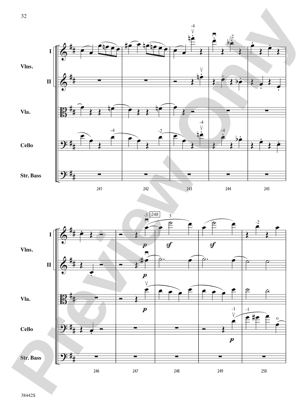 Sonata, Op. 10, No. 3: String Orchestra Conductor Score & Parts