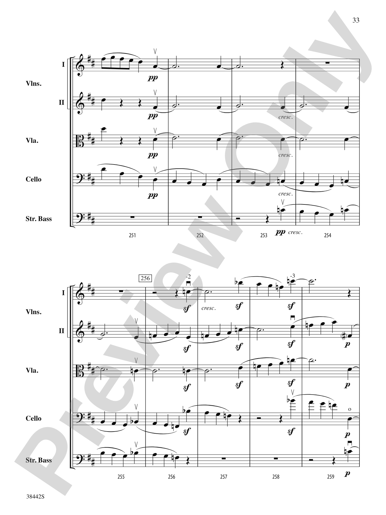 Sonata, Op. 10, No. 3: String Orchestra Conductor Score & Parts
