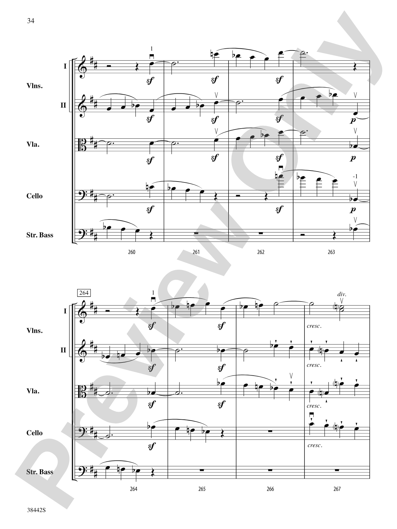 Sonata, Op. 10, No. 3: String Orchestra Conductor Score & Parts